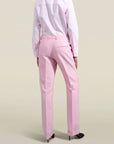 Charlie Long Trouser in Petal Silk Wool Twill