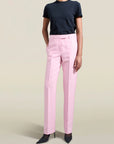 Charlie Long Trouser in Petal Silk Wool Twill