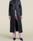 Alexa Coat in Black Summer Mikado