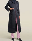 Alexa Coat in Black Summer Mikado