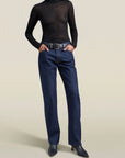 Adina Low-Rise Jean in Raw Enzyme