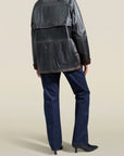 Lottie Field Jacket in Distressed Nappa Calfskin