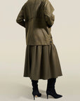 Lottie Field Jacket in Olive Waxed Cotton