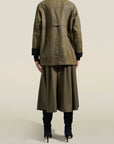 Lottie Field Jacket in Olive Waxed Cotton