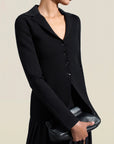 Vail Knit Jacket in Black Viscose Blend