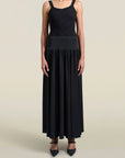 Eavan Long Skirt in Black Slinky Jersey