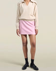 Shiloh Miniskirt in Petal Silk Wool