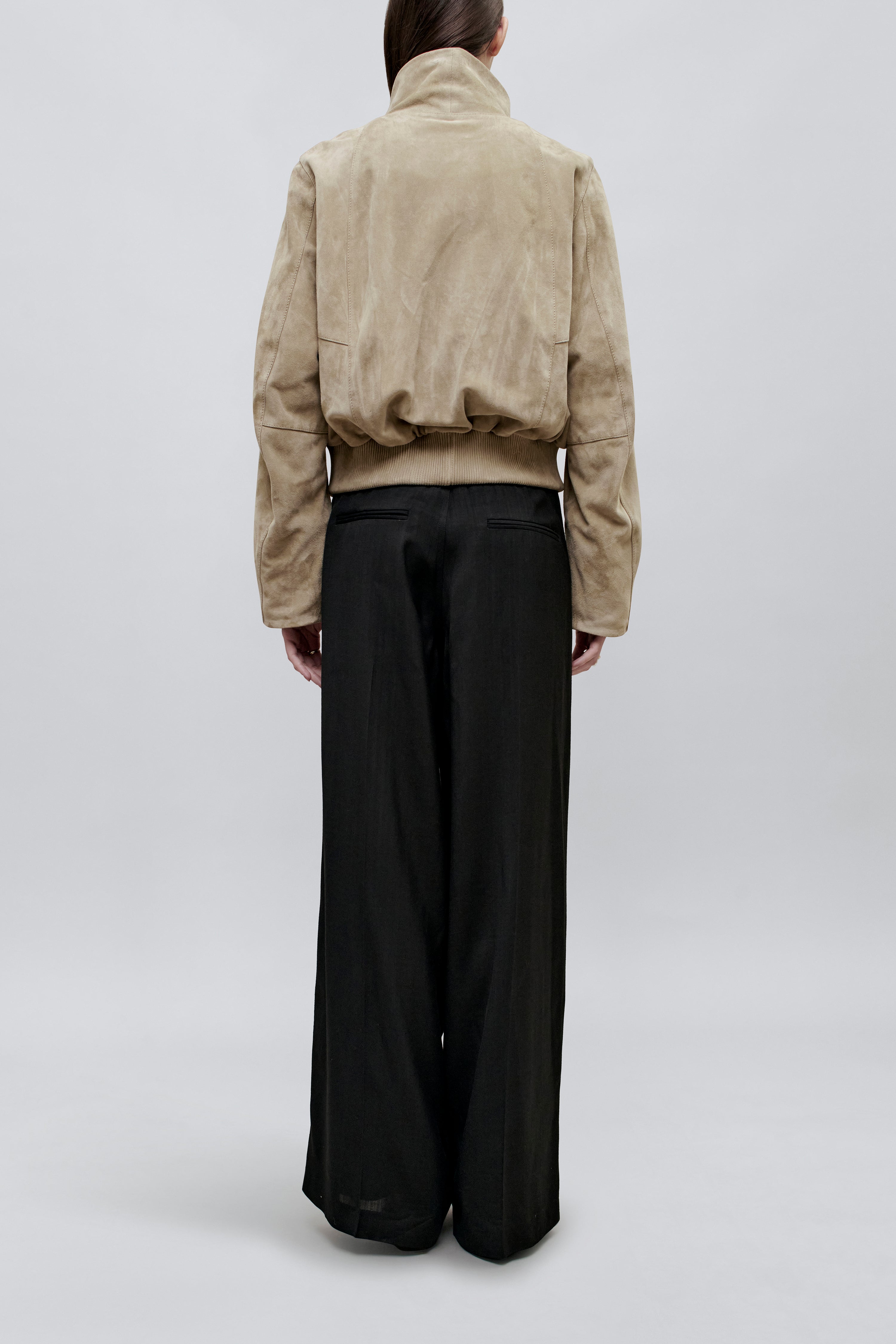 Liam Leather Bomber in Suede