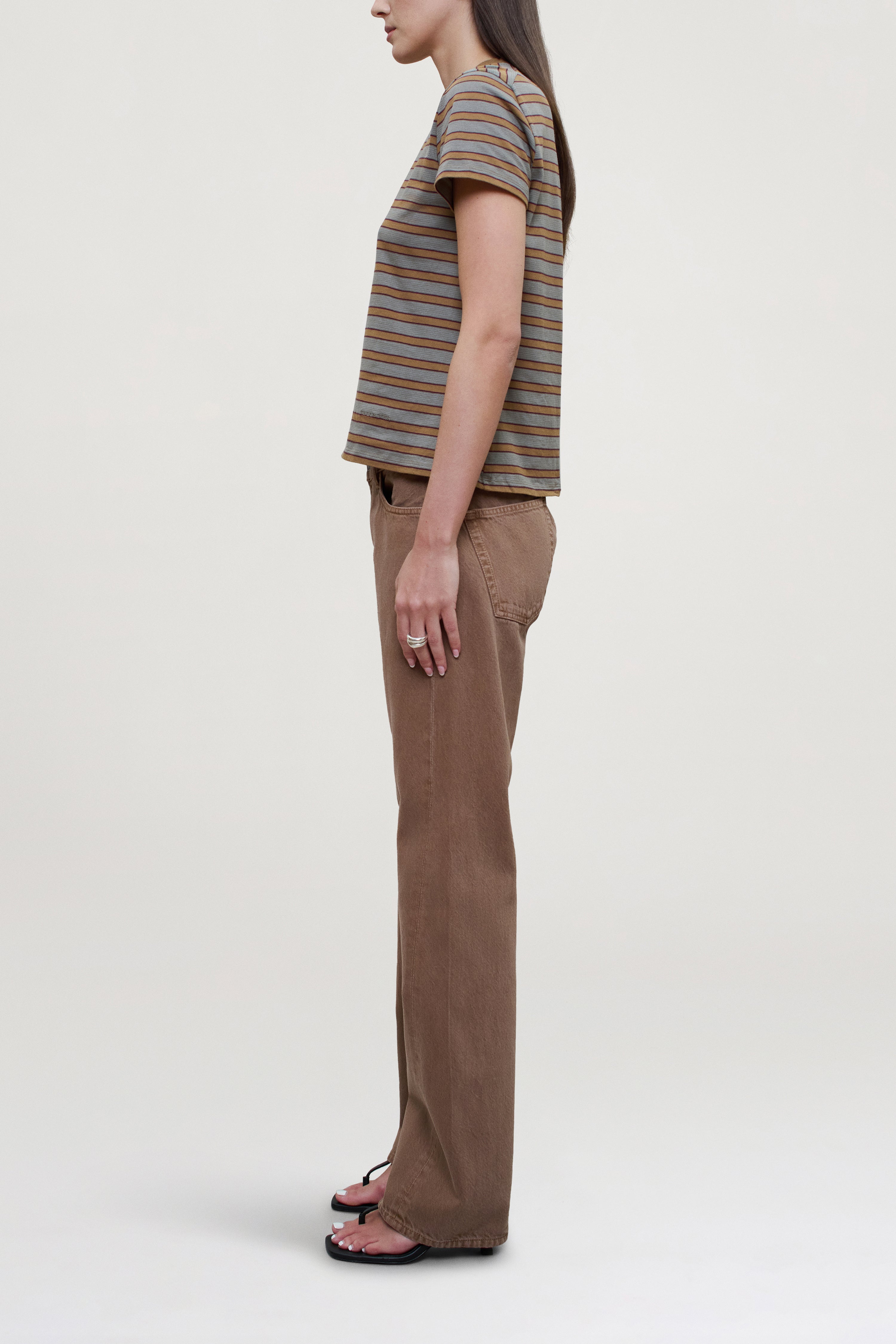 Kenzie T-Shirt in Mist Multi-Stripe