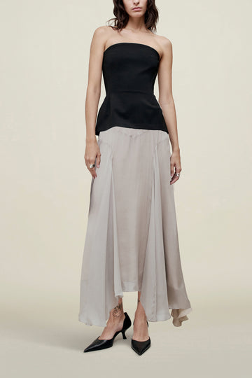 Alyse Gusset Skirt in Trapped Silk
