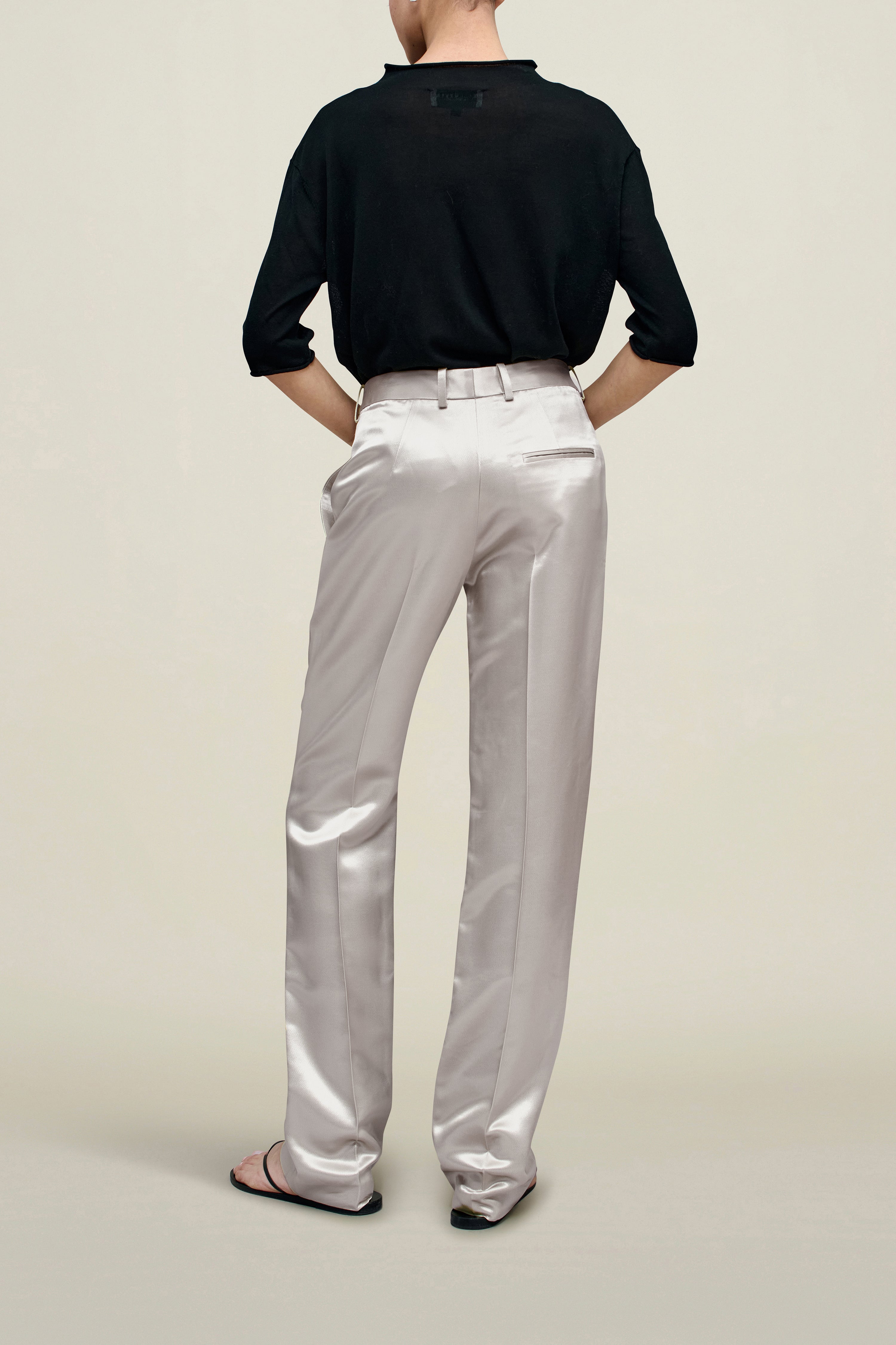 Charlie Long Trouser in Liquid Twill