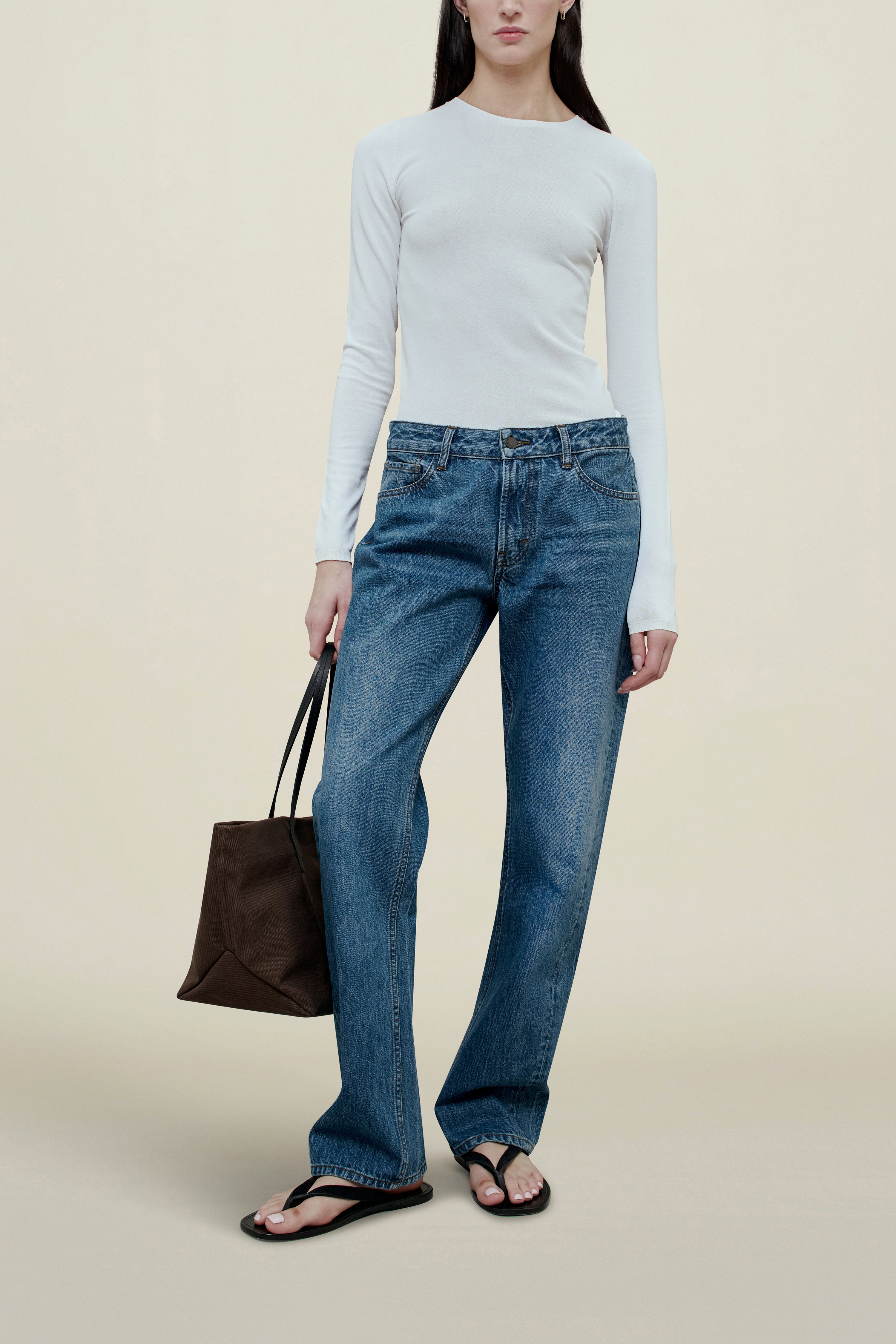 Adina Low Rise in Cotton Denim
