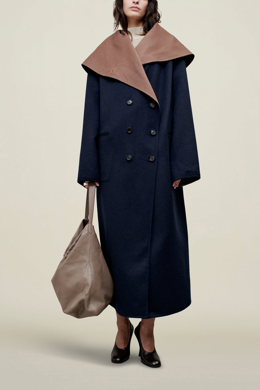 Dorothy Doubleface Coat in Reversible Virgin Wool