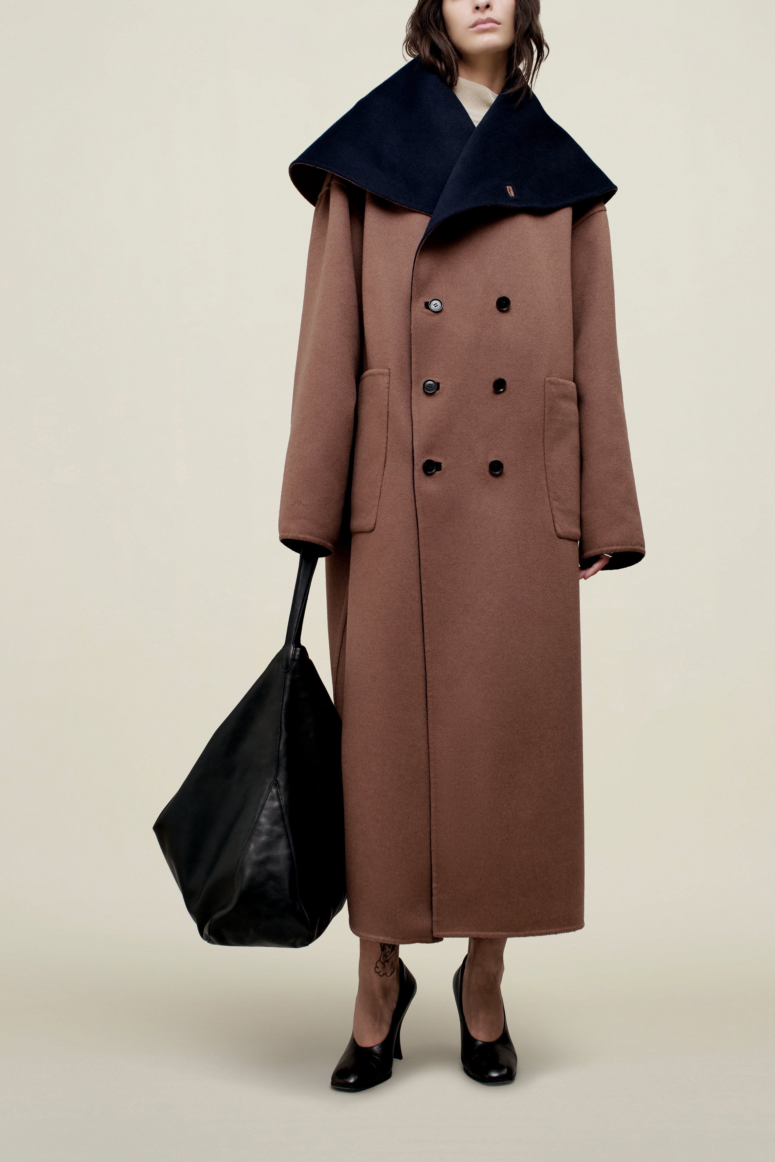 Dorothy Doubleface Coat in Reversible Virgin Wool