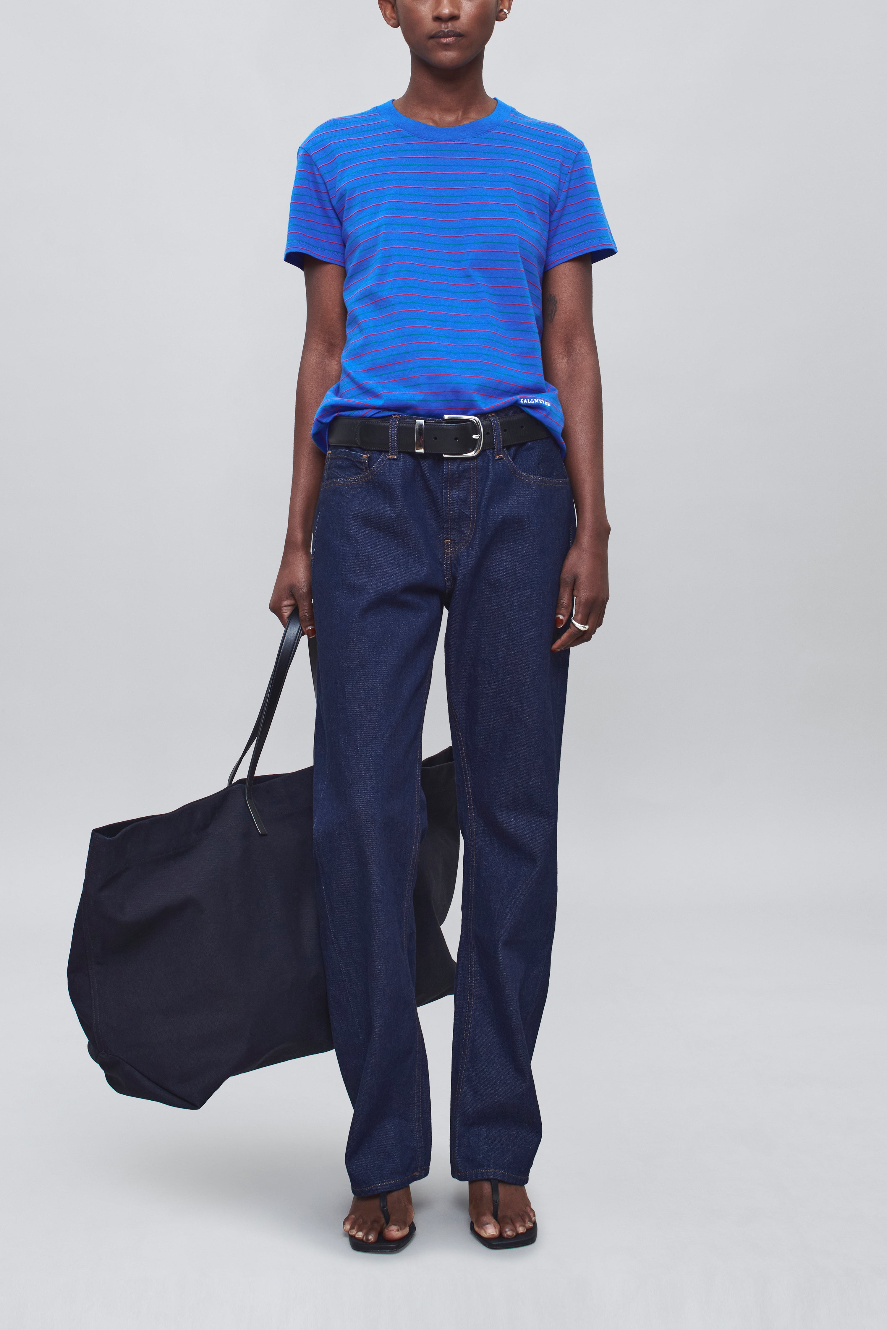 Kenzie T-Shirt in Cobalt Multi Stripe