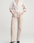 Colette 3/4 Sleeve Button Down in Cotton Poplin