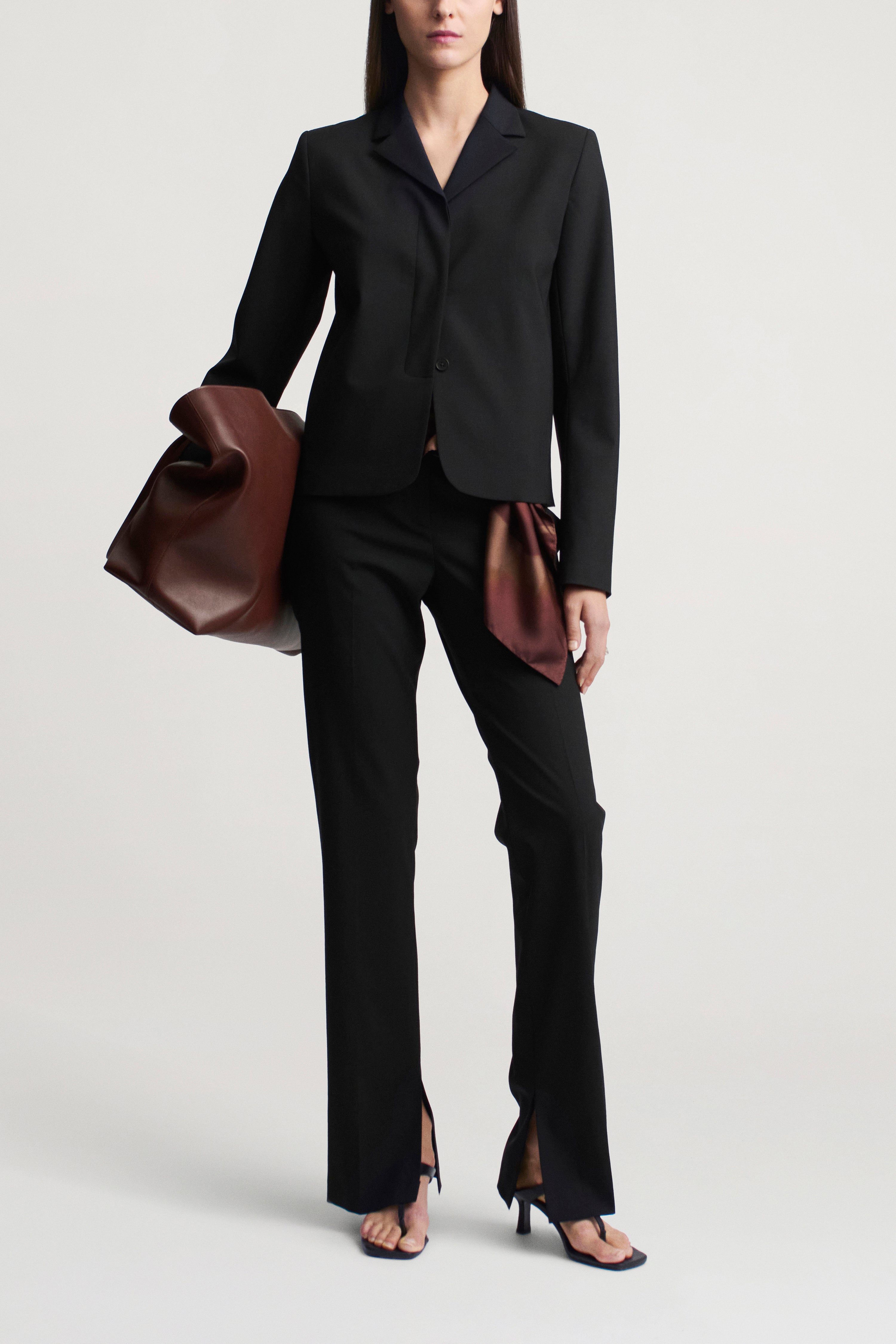 Iman Shrunken Blazer in Tropical Wool