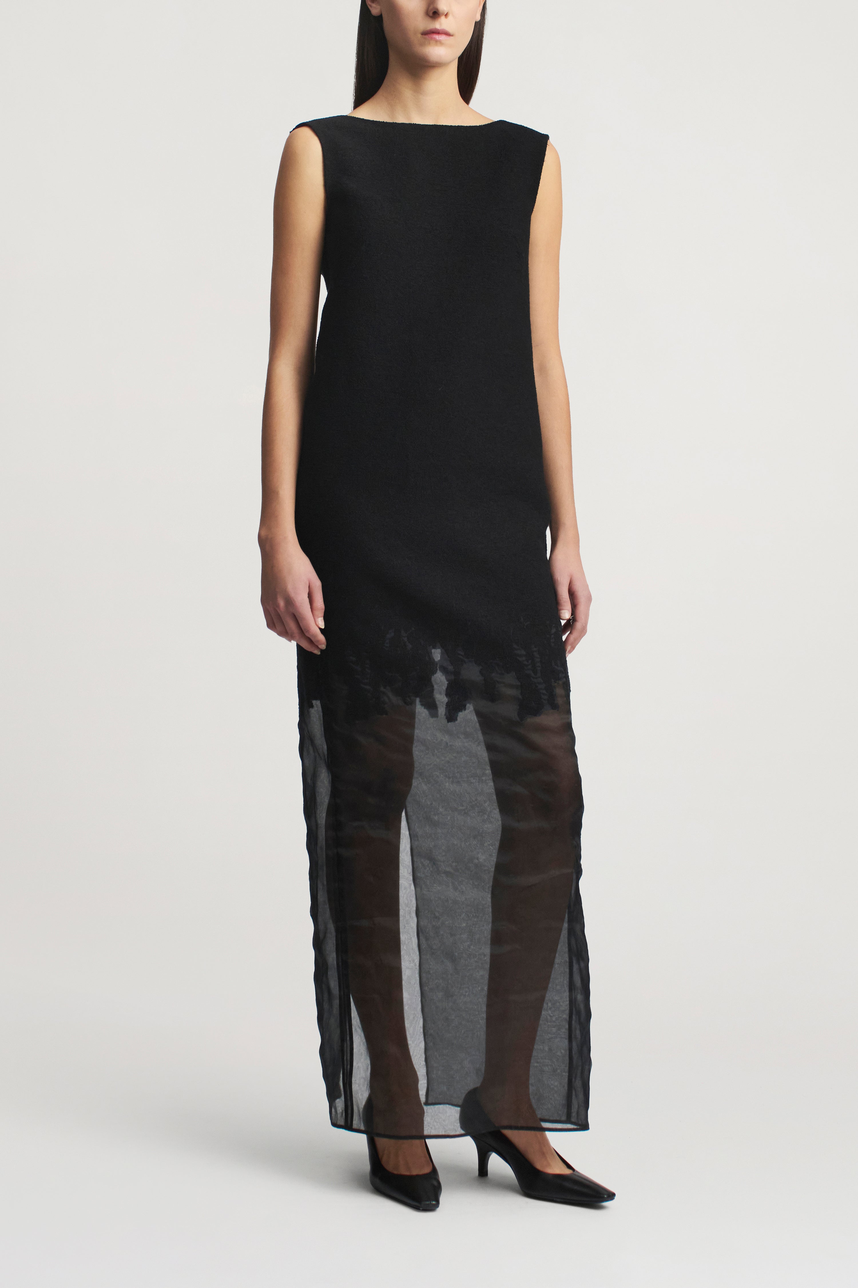 Grove Cocoon Dress in Bouclé Burnout