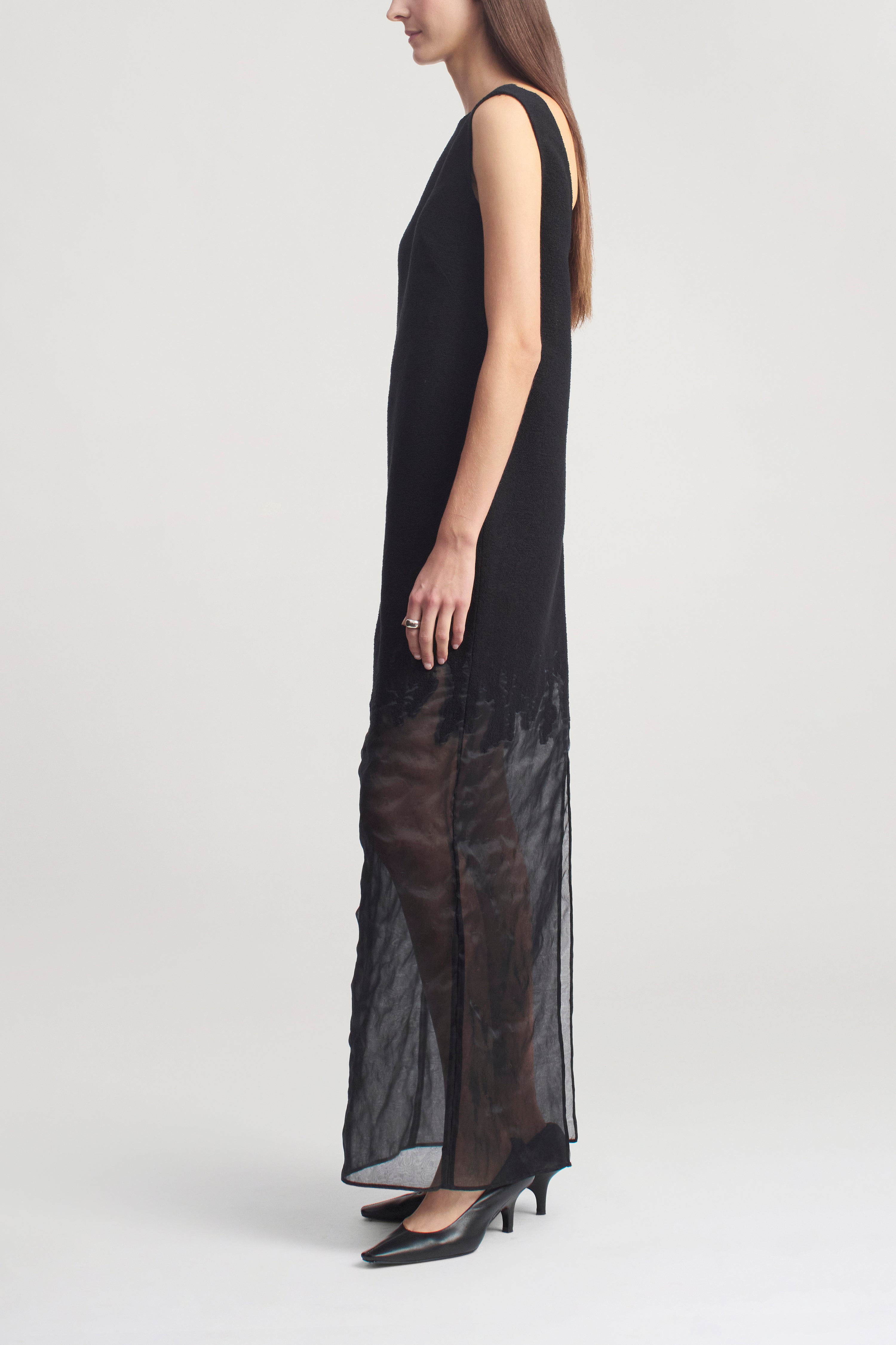 Grove Cocoon Dress in Bouclé Burnout
