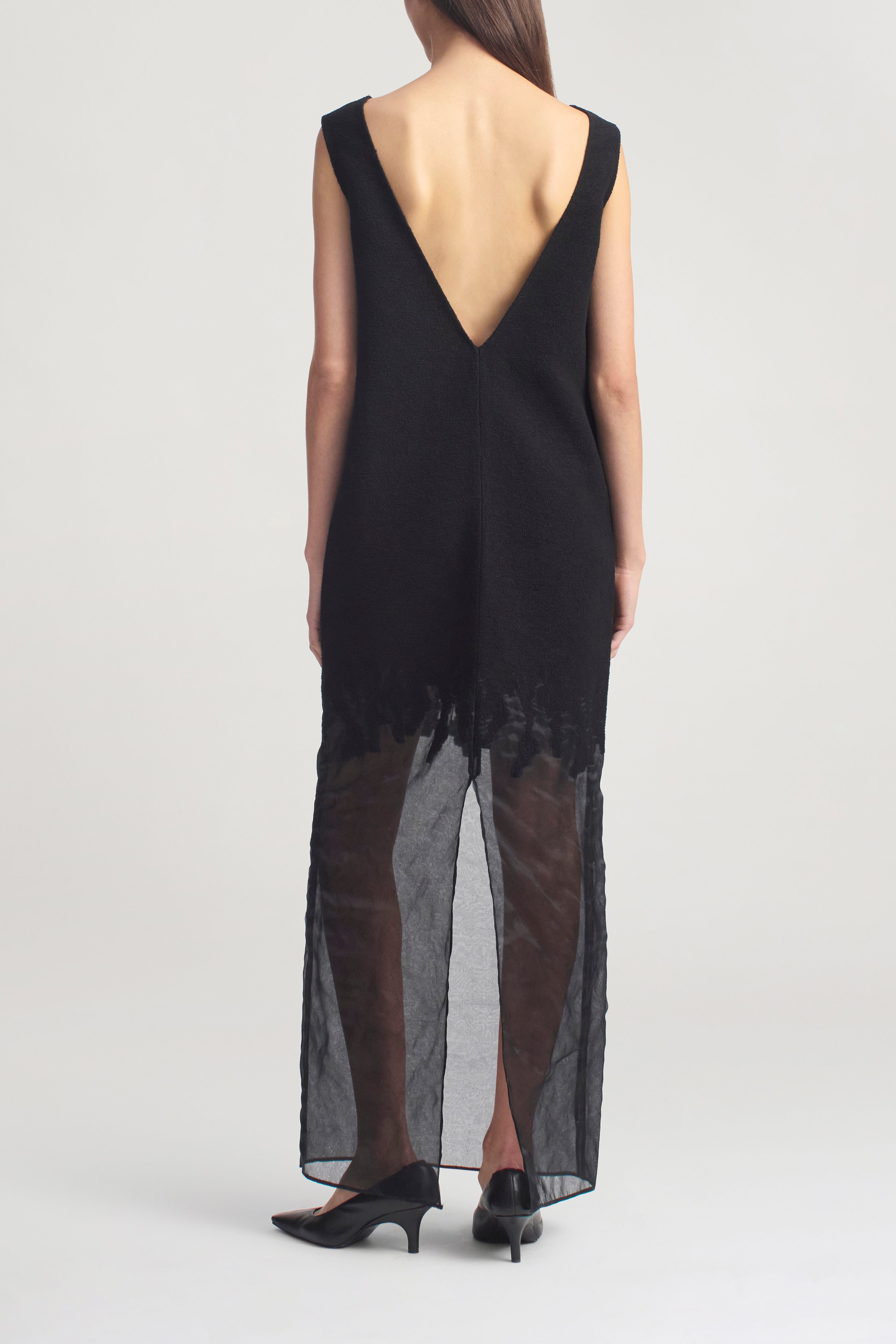 Grove Cocoon Dress in Bouclé Burnout