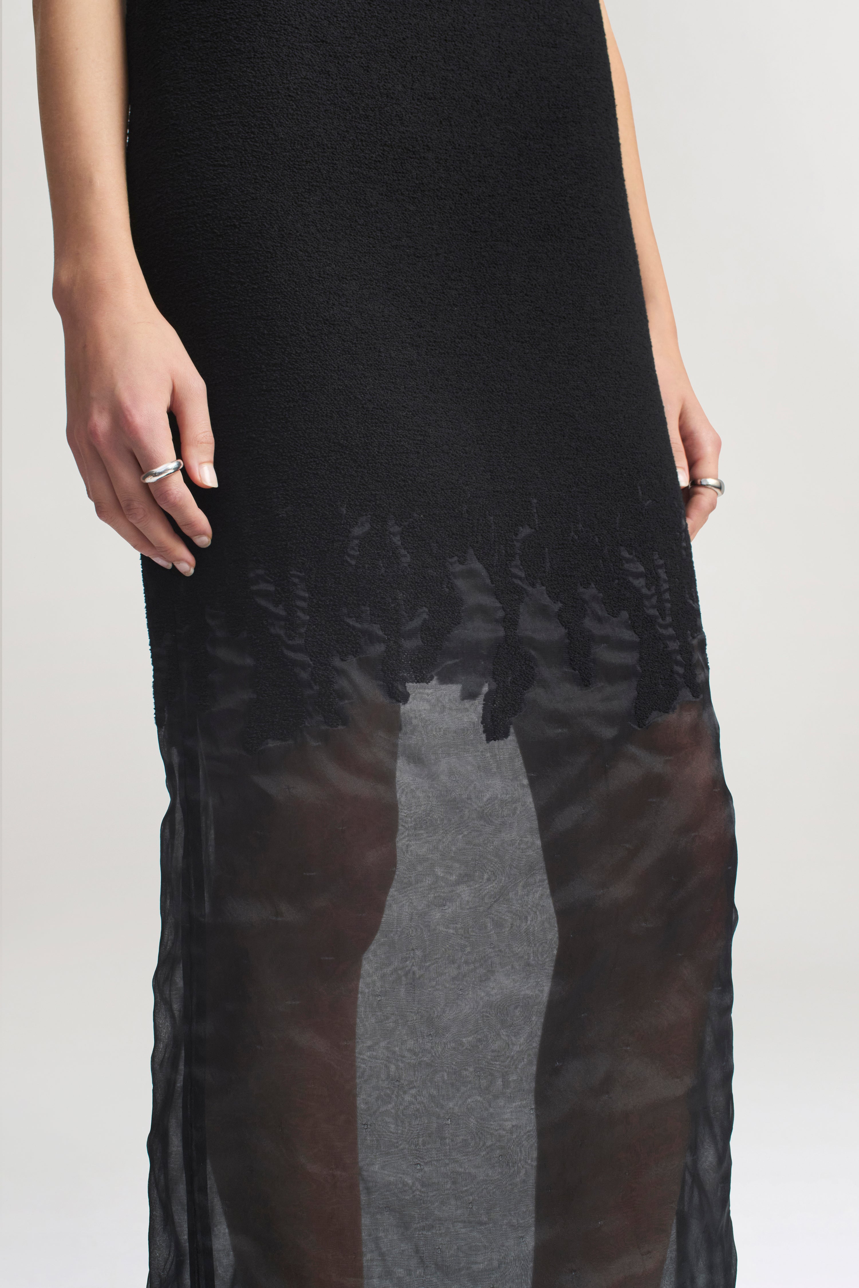 Grove Cocoon Dress in Bouclé Burnout