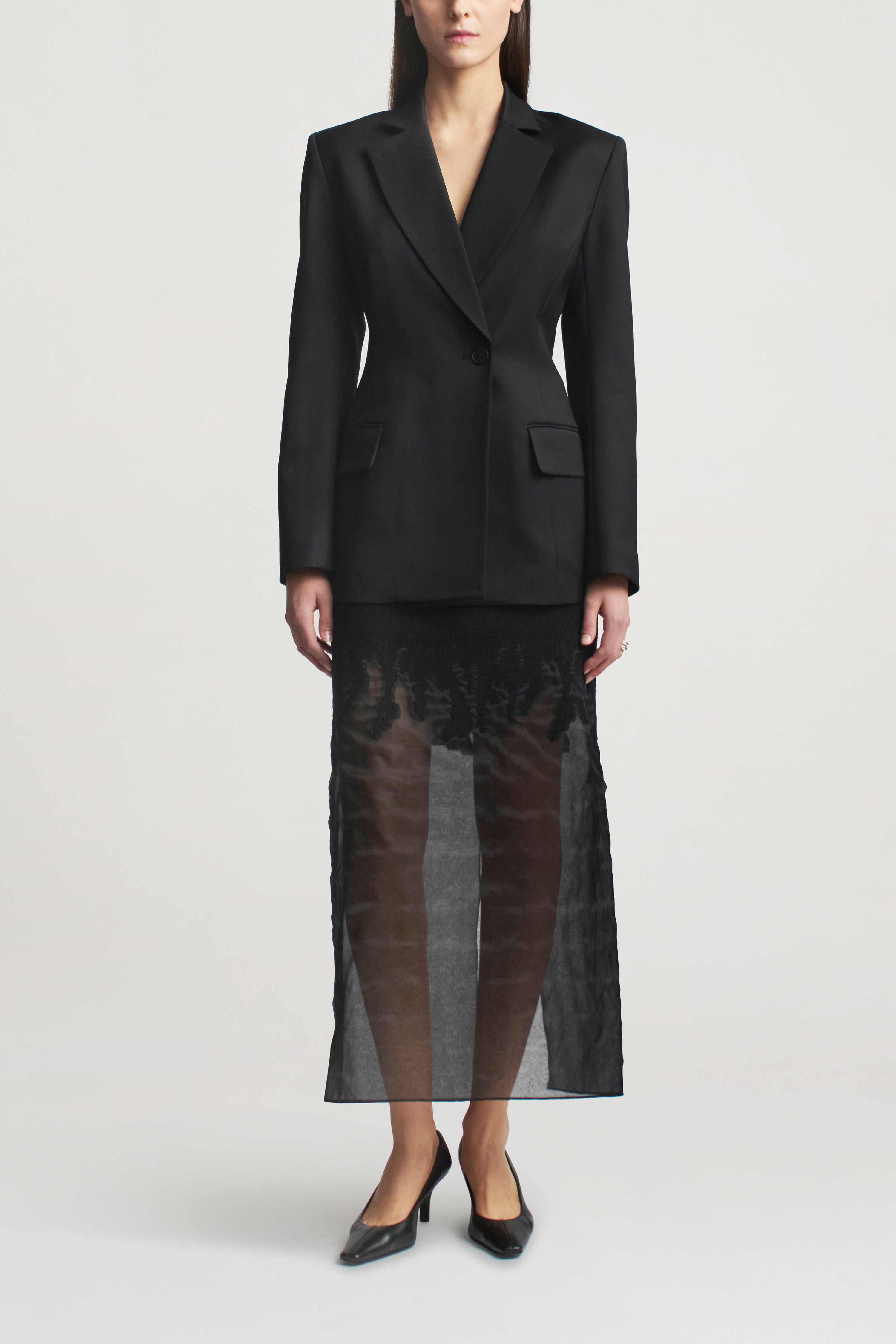 Reed Skirt in Bouclé  Burnout