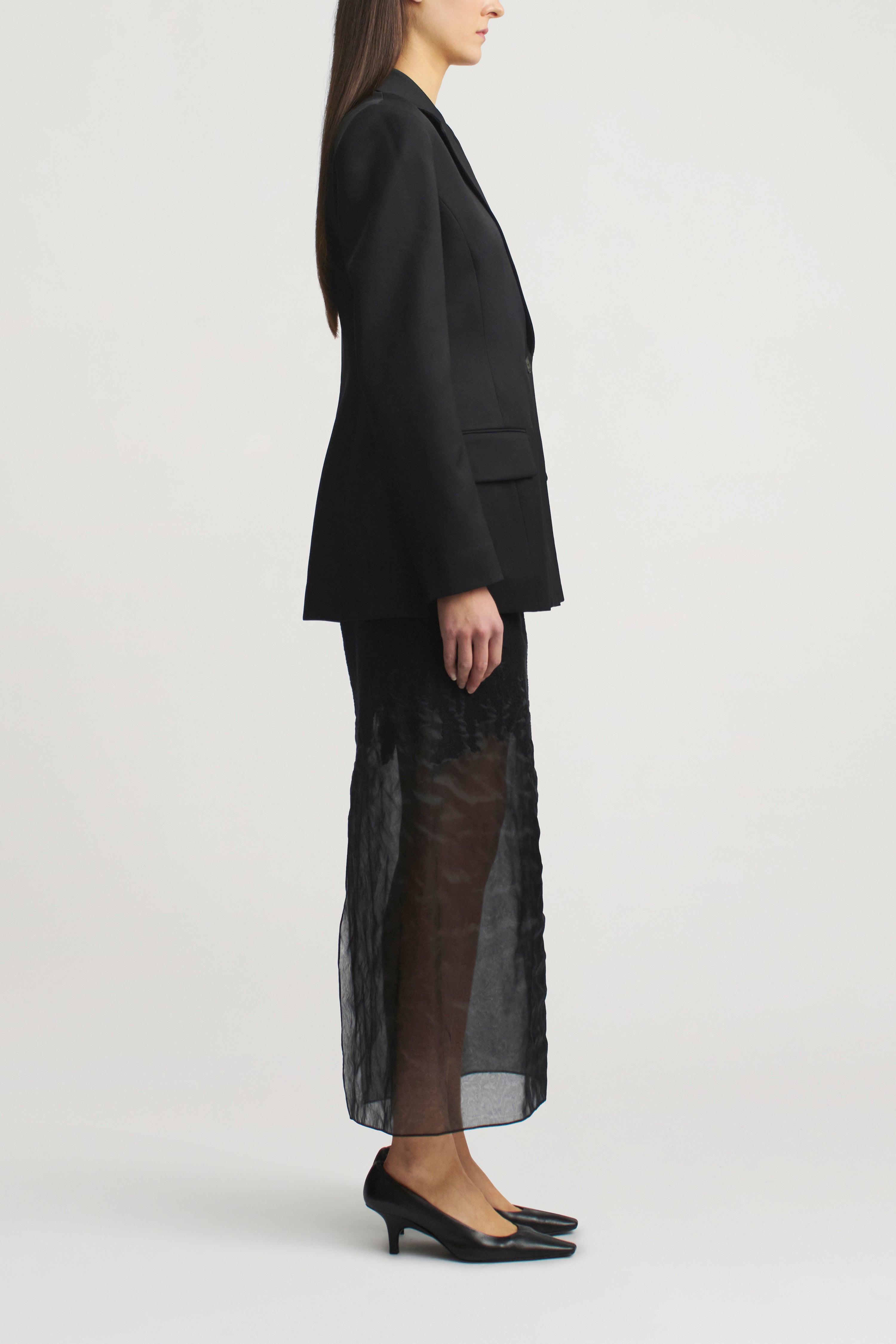 Reed Skirt in Bouclé  Burnout