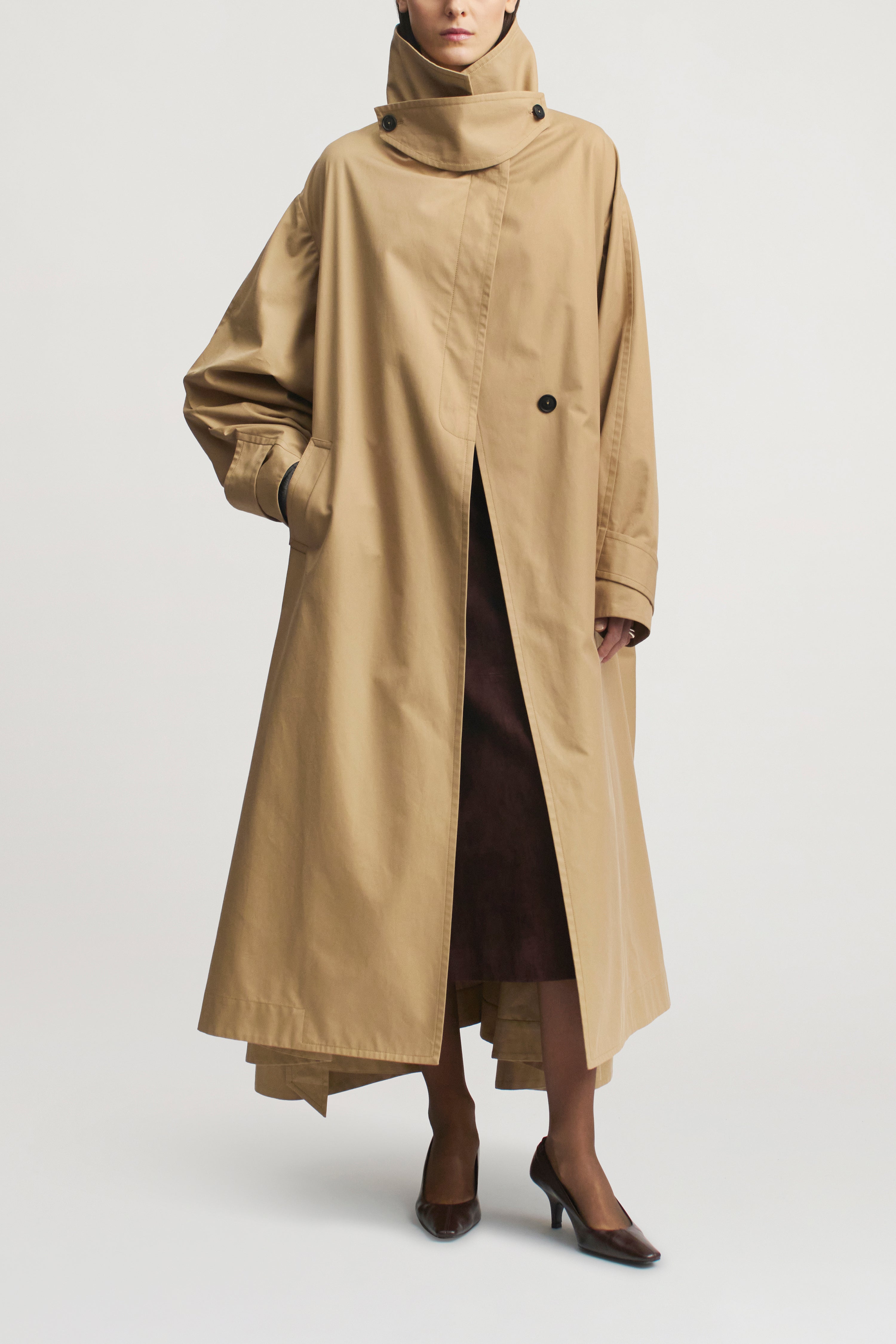 Gabin Trench in Weatherproof Twill