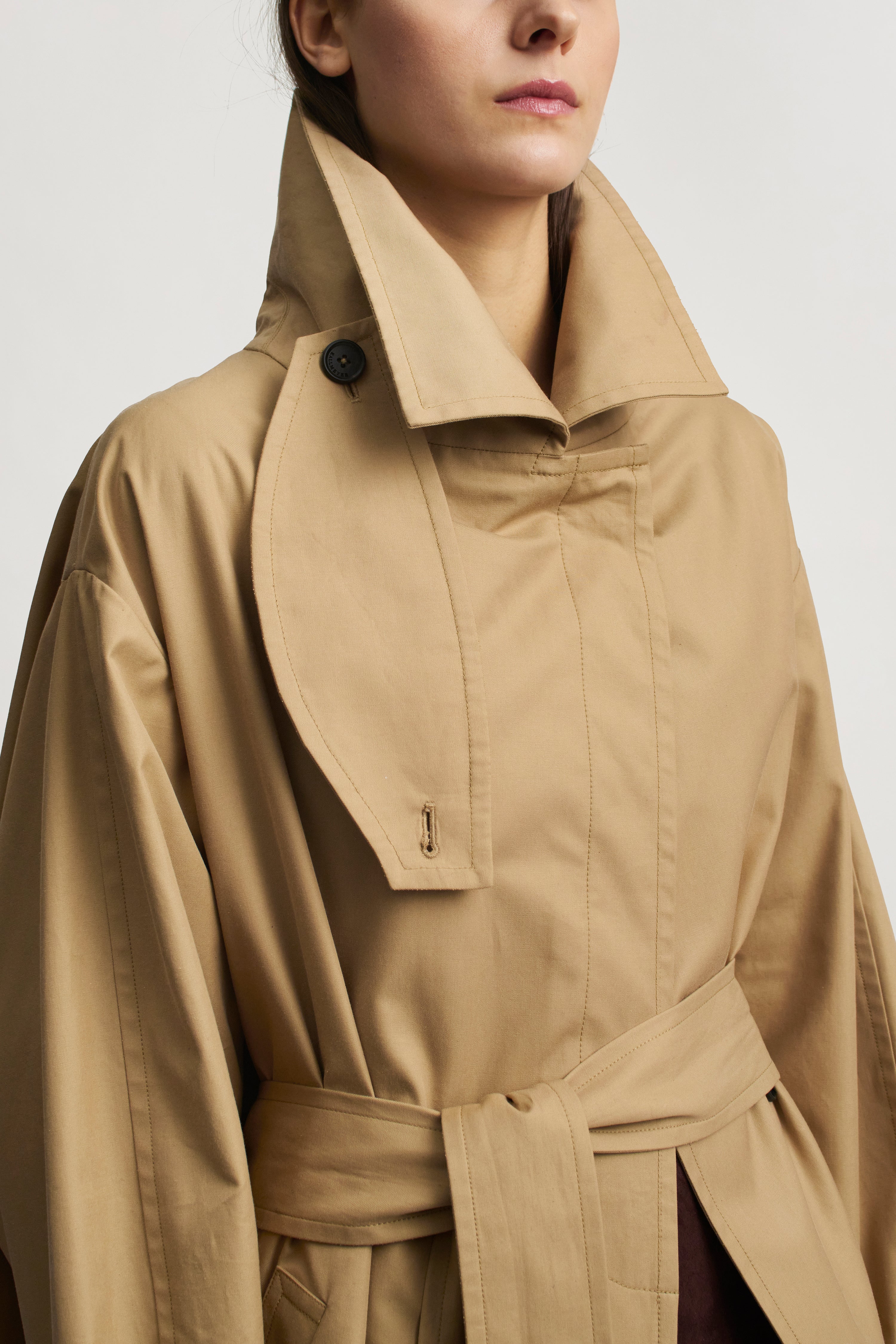 Gabin Trench in Weatherproof Twill