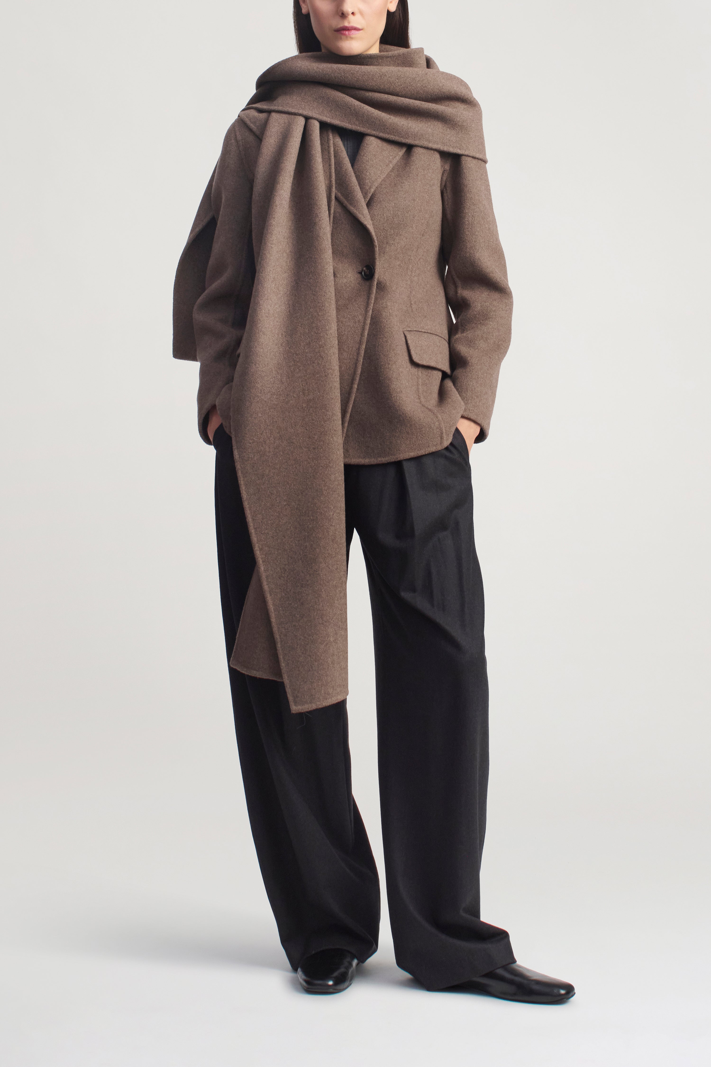 Sablier Scarf Blazer in Cashmere Wool Blend