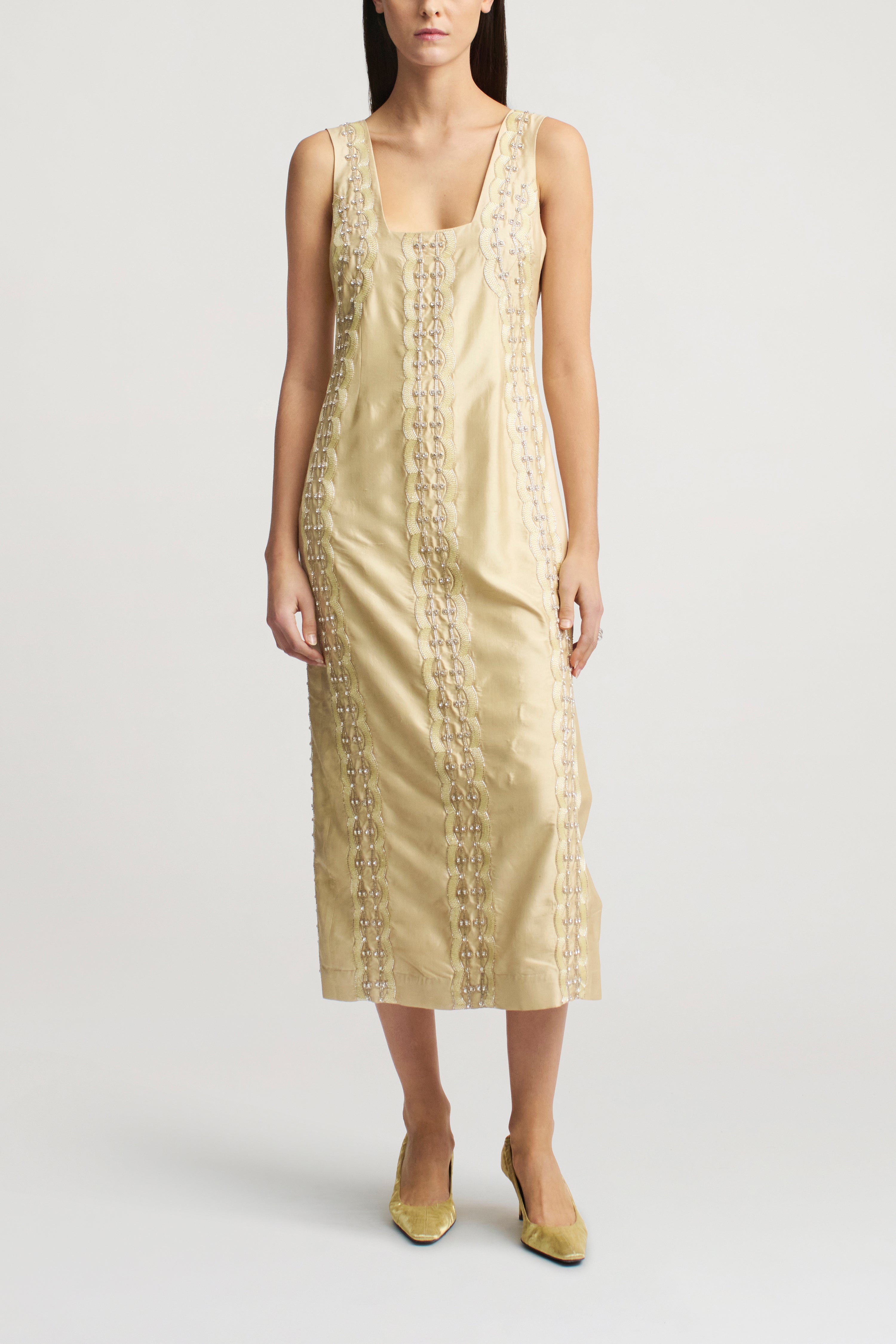 Ivette Dress in Beaded Deco