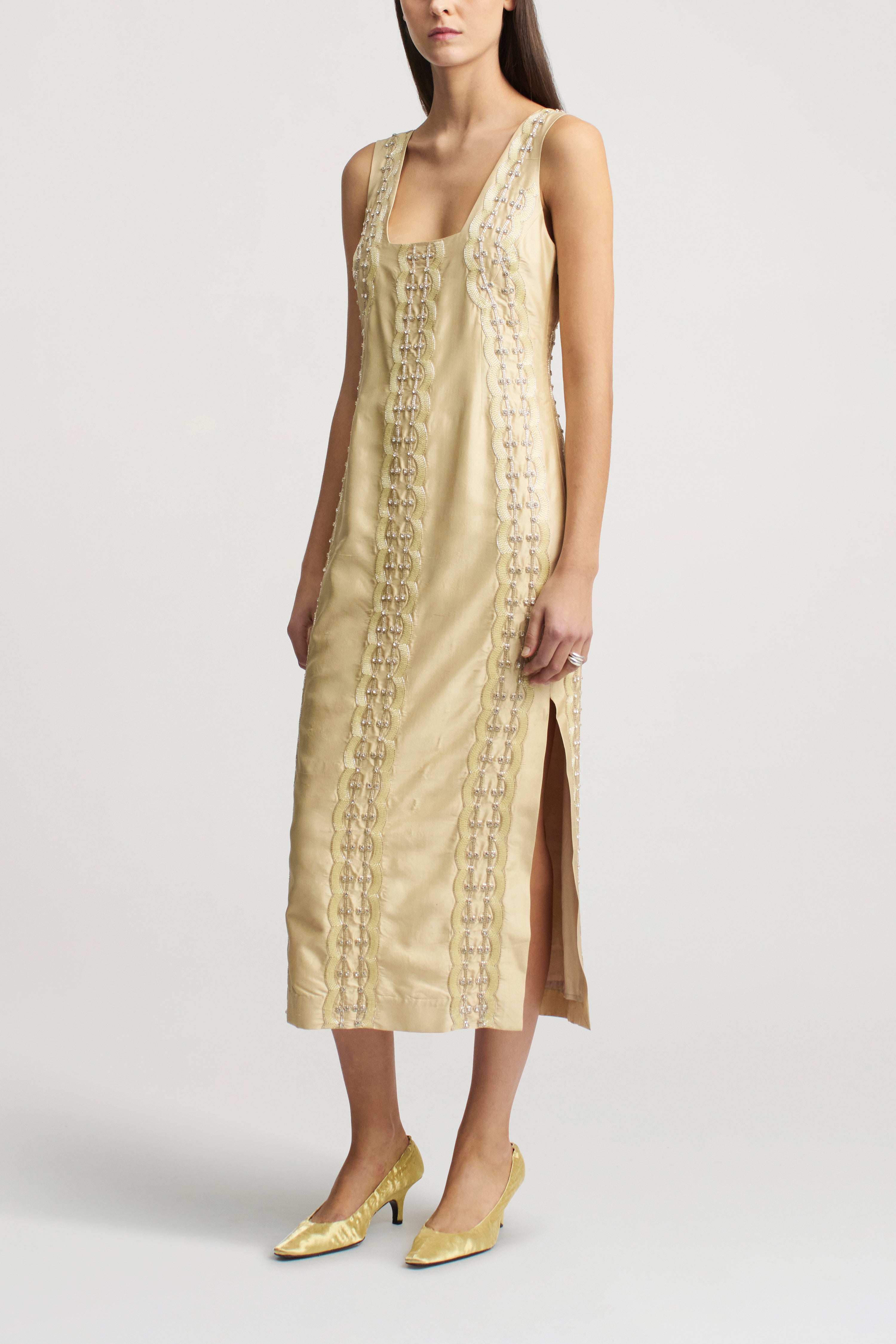 Ivette Dress in Beaded Deco
