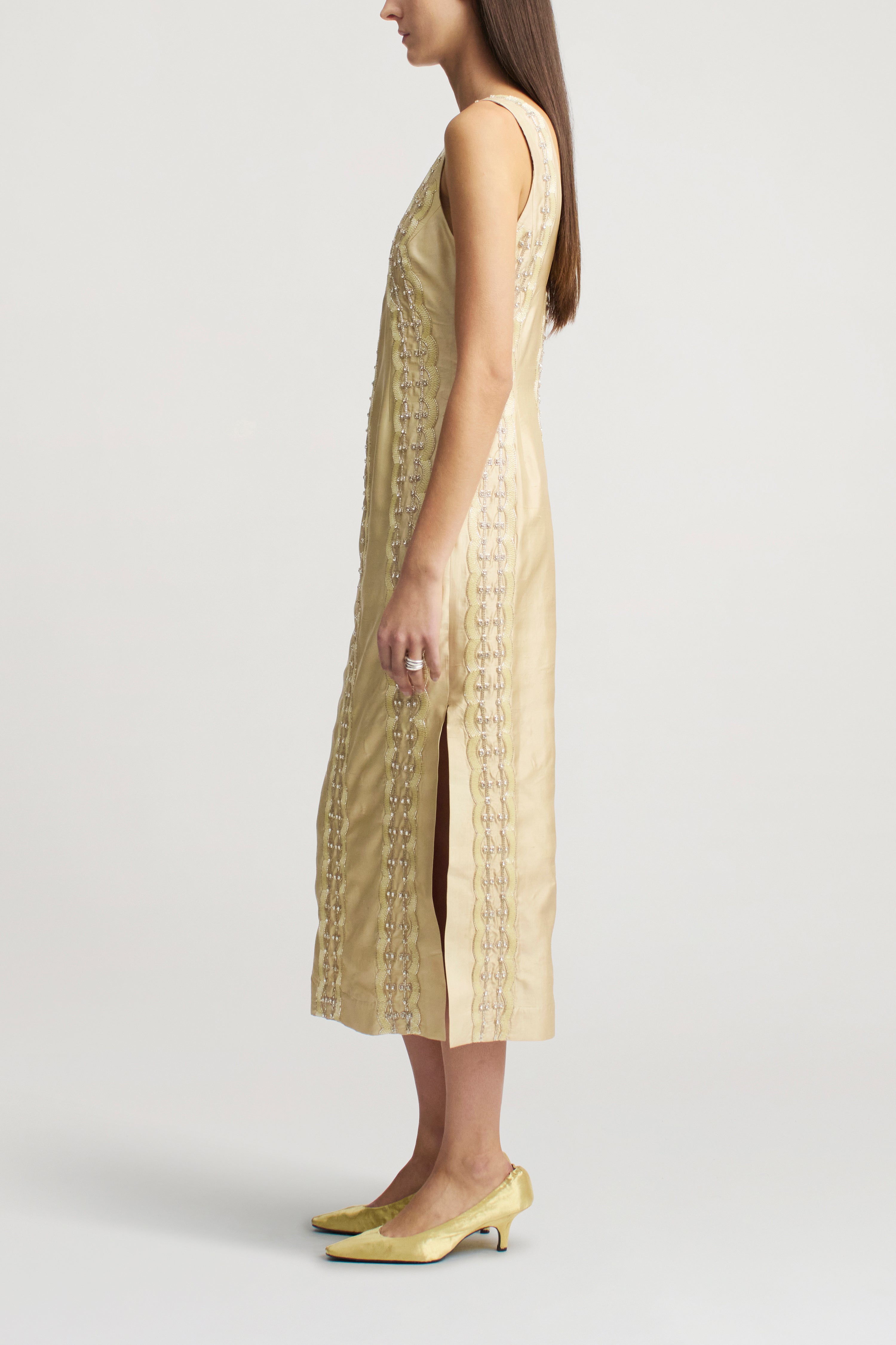 Ivette Dress in Beaded Deco