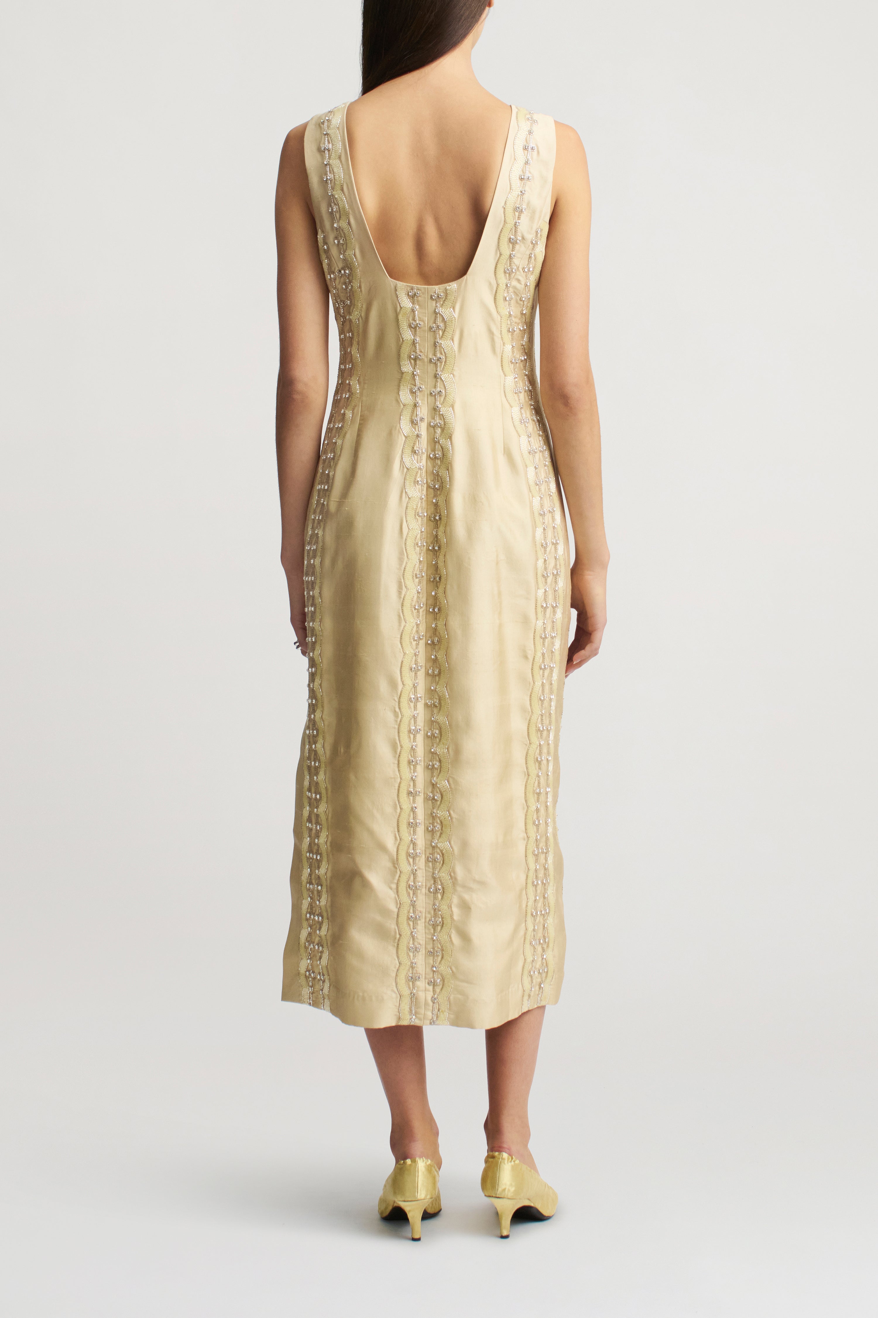 Ivette Dress in Beaded Deco