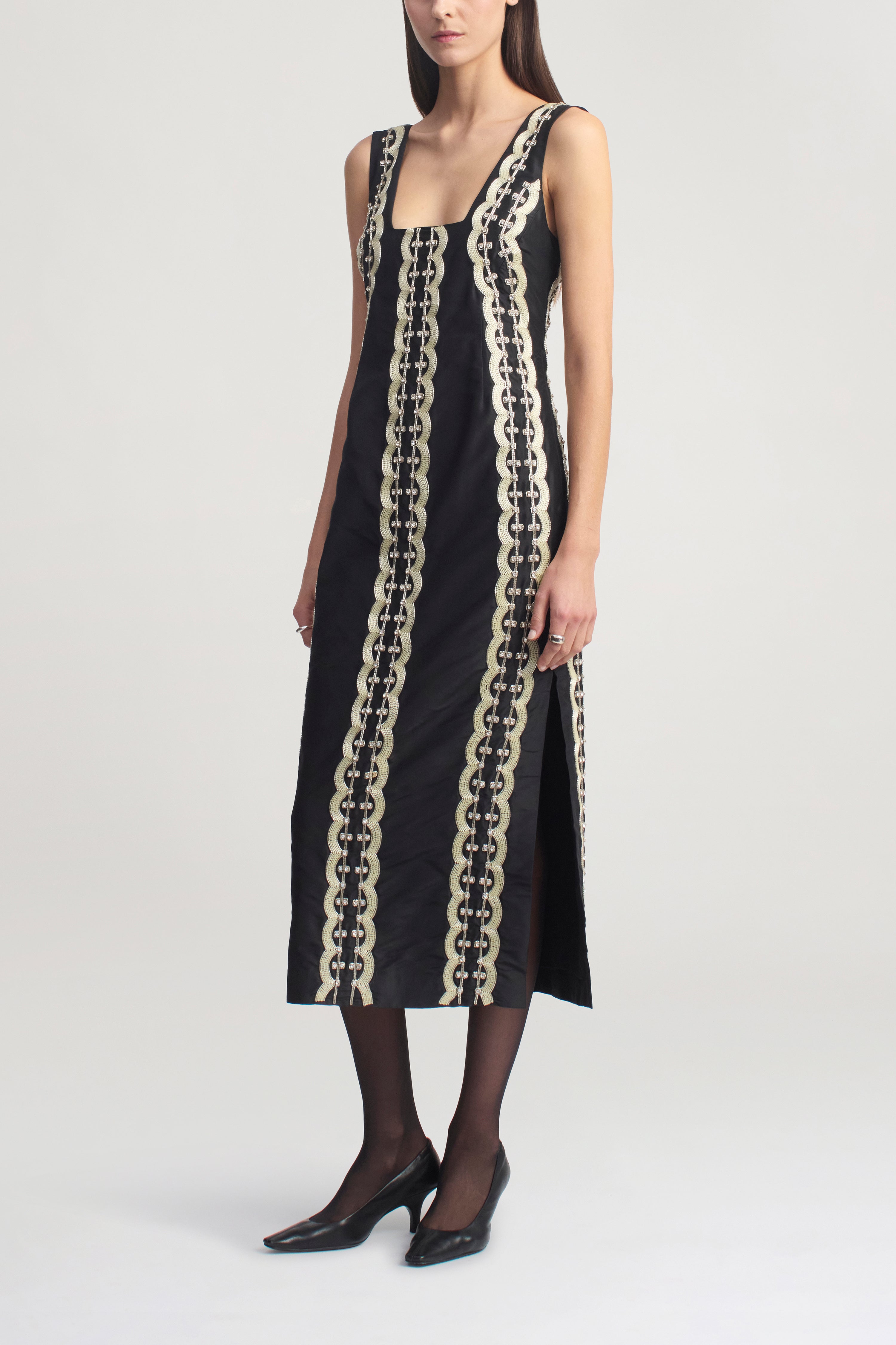 Ivette Dress in Beaded Deco