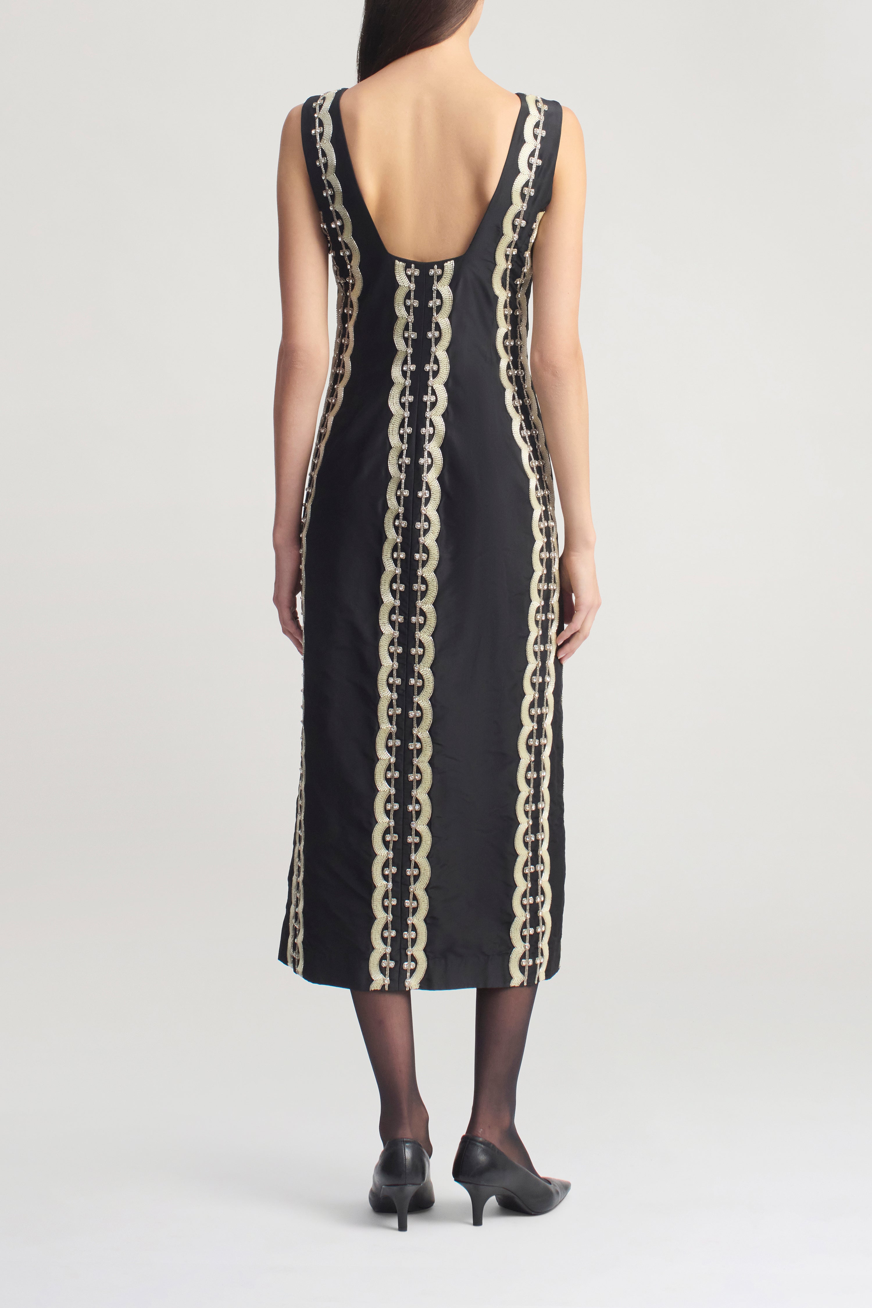 Ivette Dress in Beaded Deco