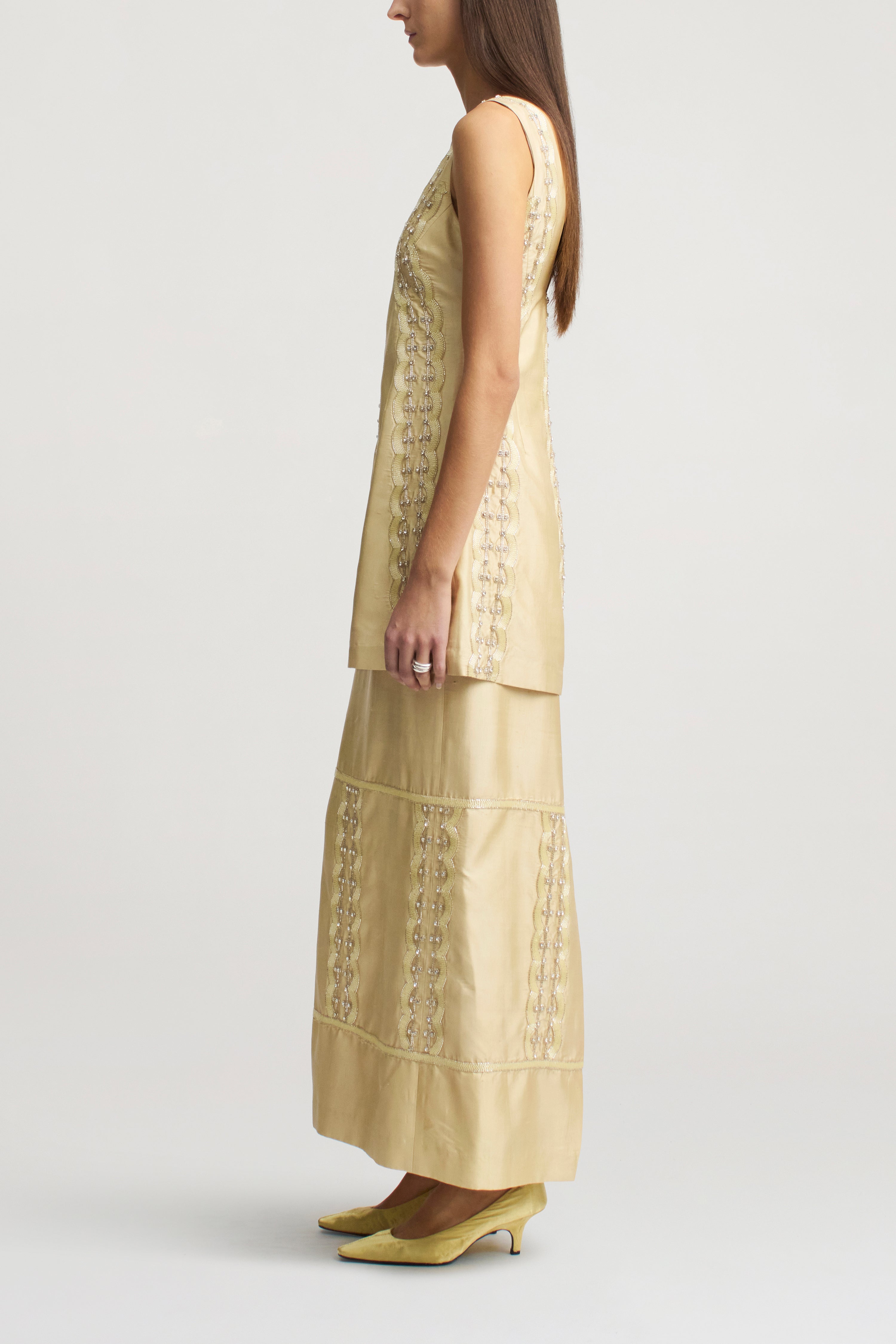 Reed Skirt in Beaded Deco