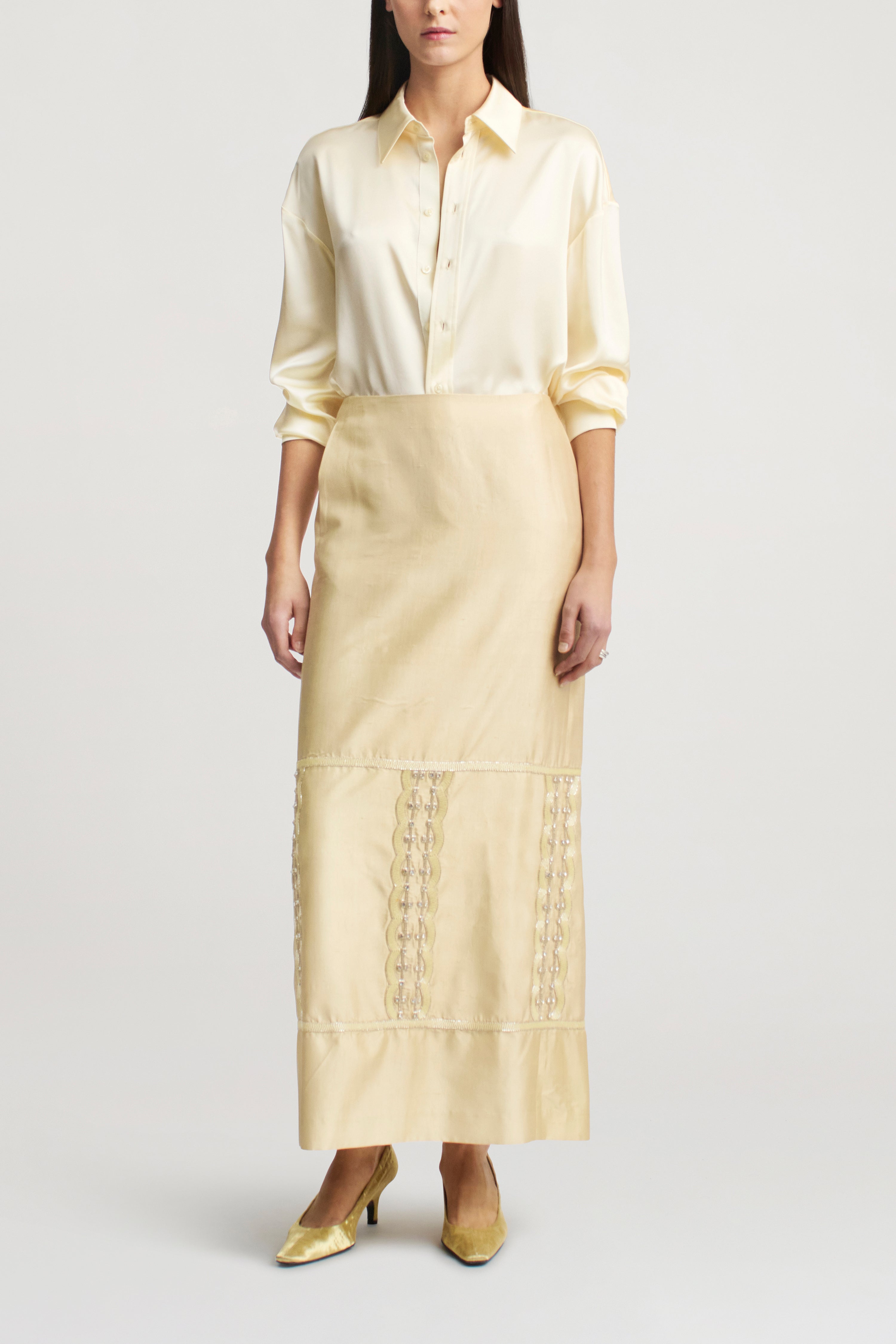 Reed Skirt in Beaded Deco