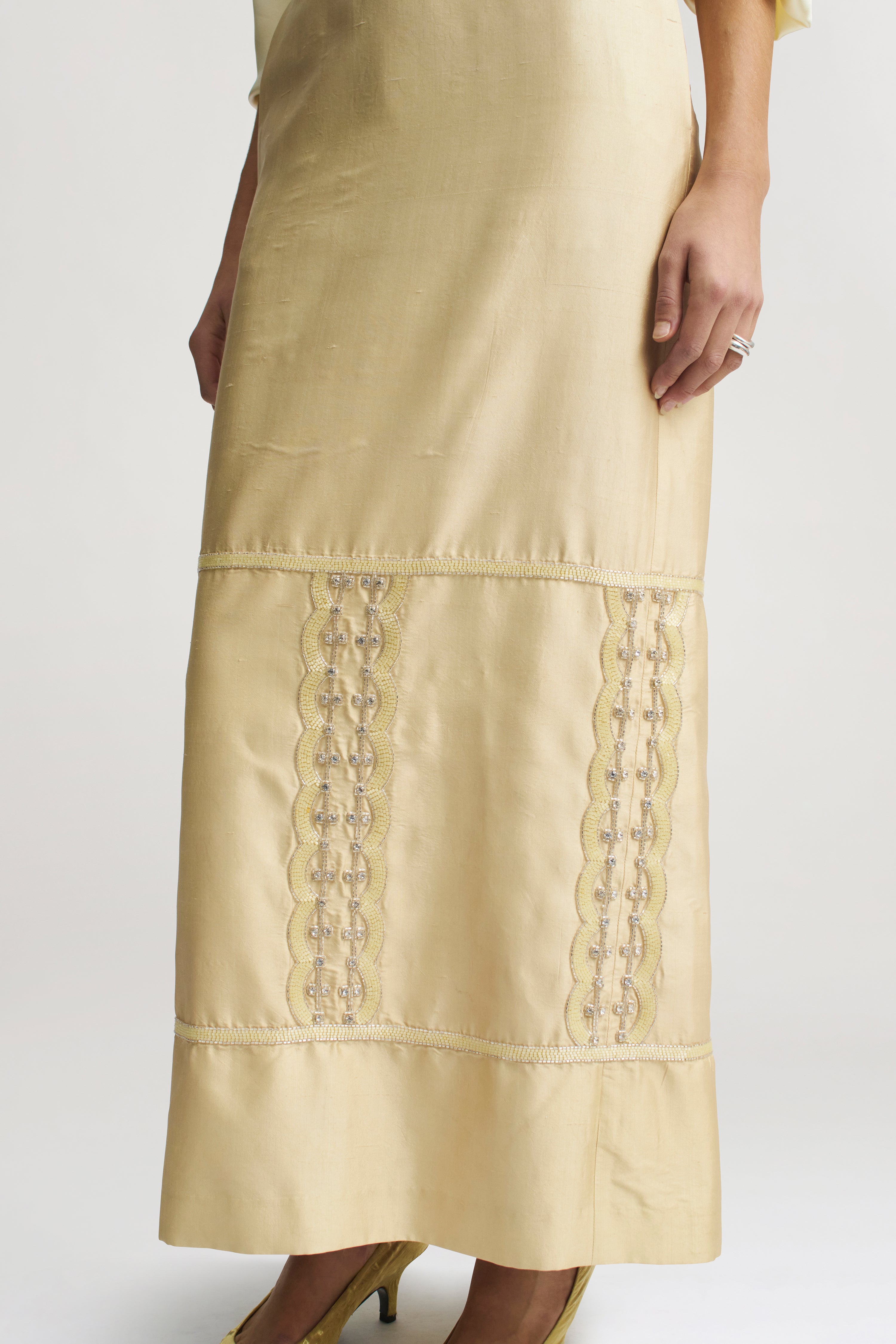 Reed Skirt in Beaded Deco