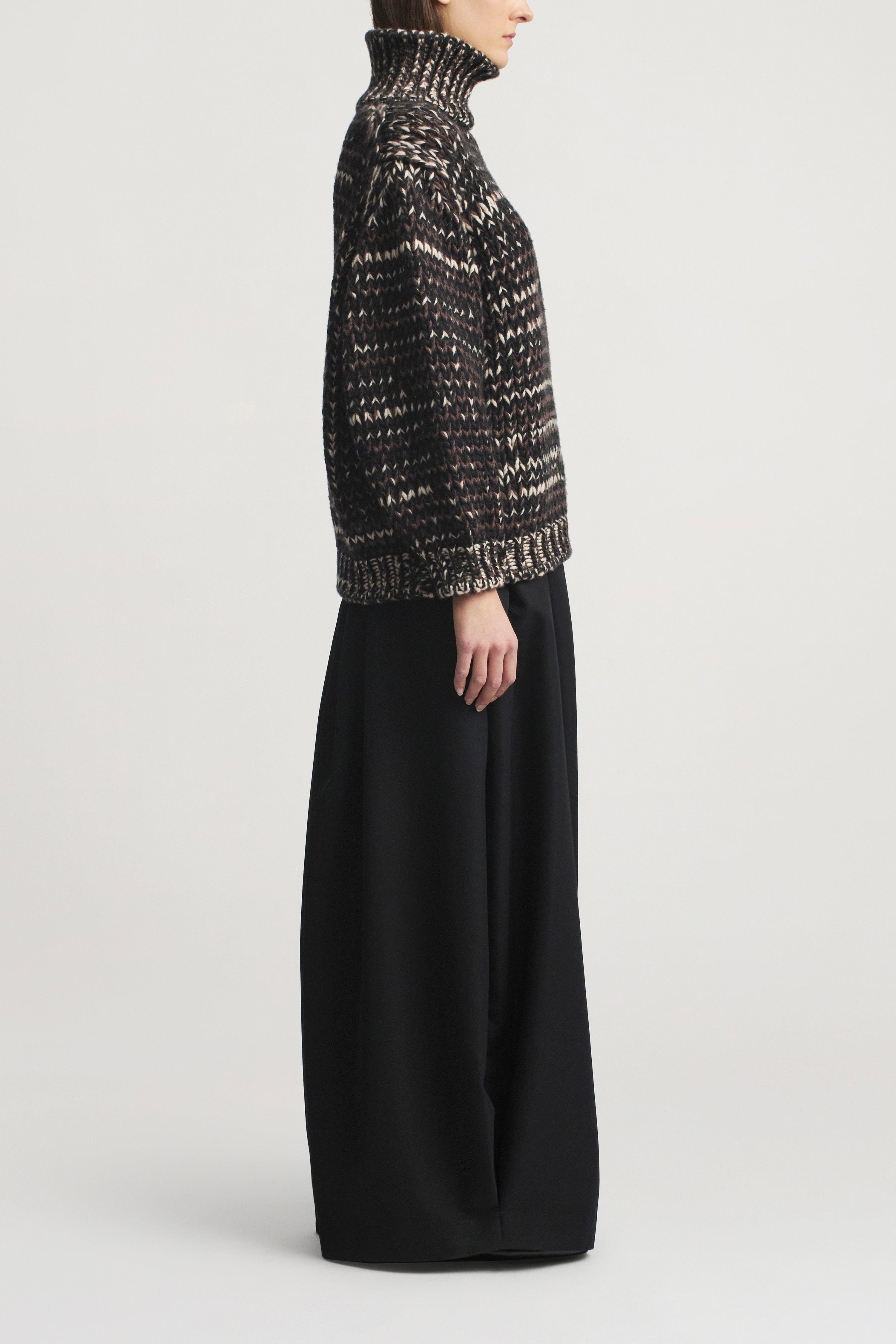 Bruno Funnel Neck in Heavy-Spun Wool