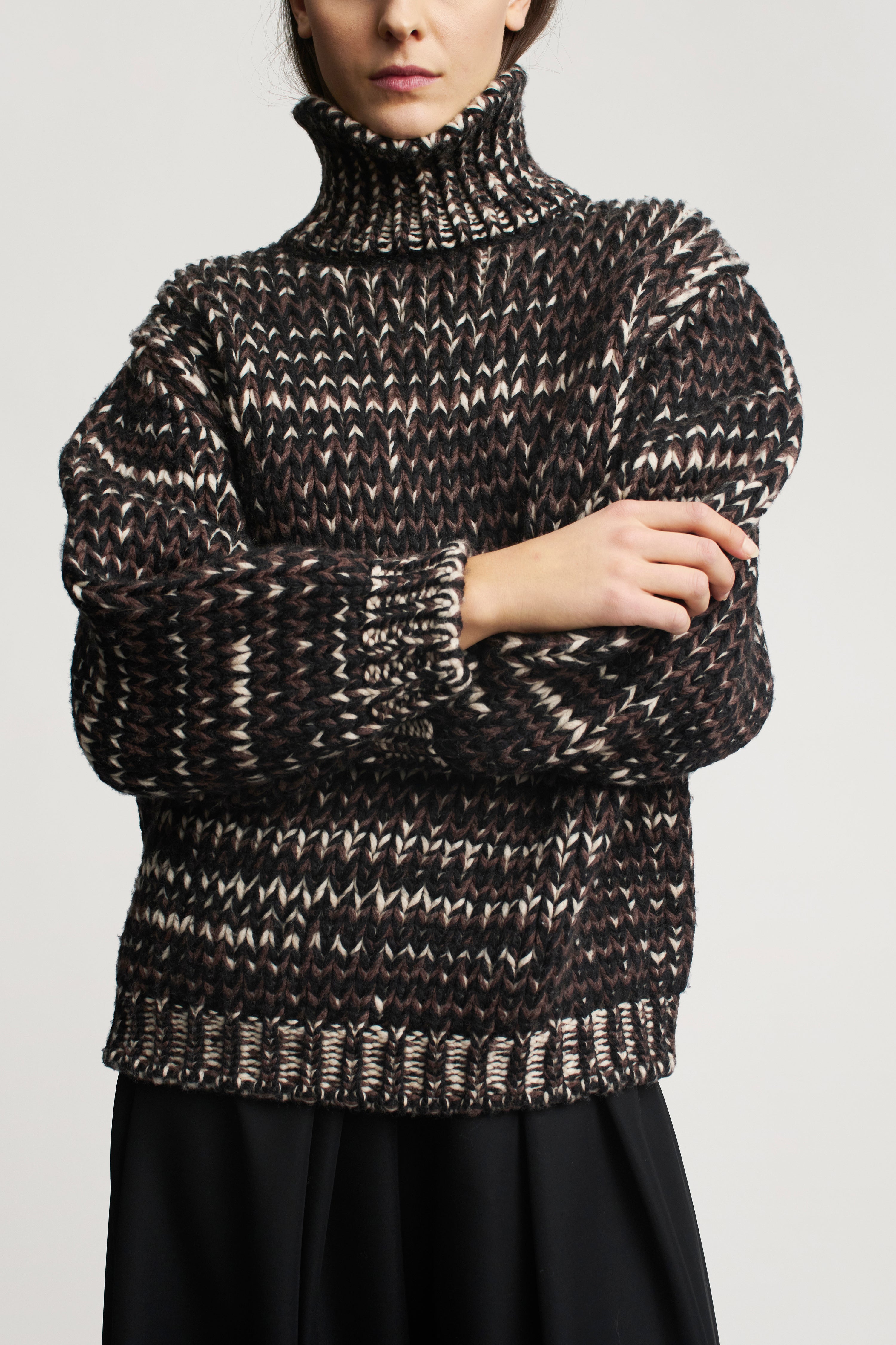 Bruno Funnel Neck in Heavy-Spun Wool