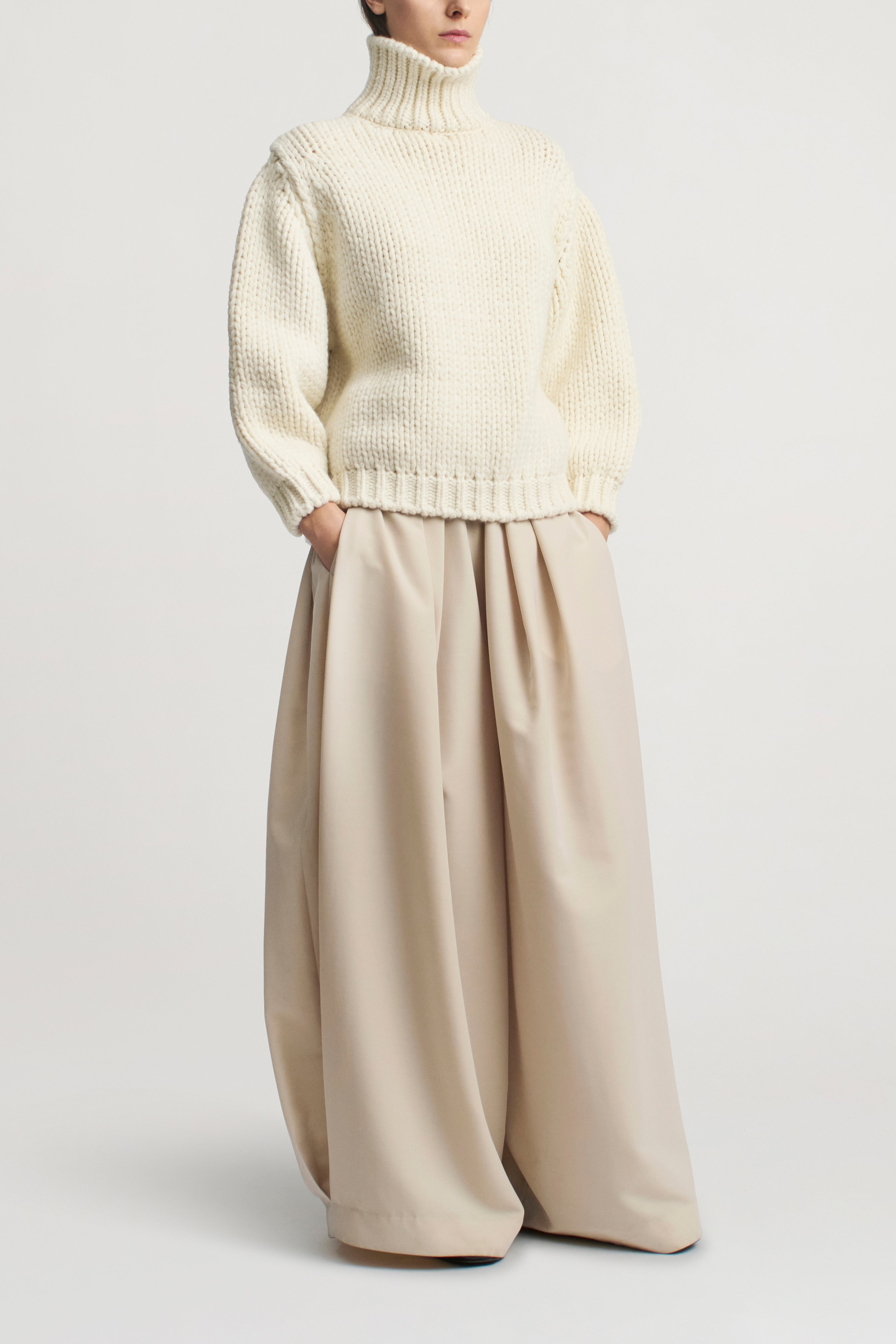 Bruno Funnel Neck in Heavy-Spun Wool