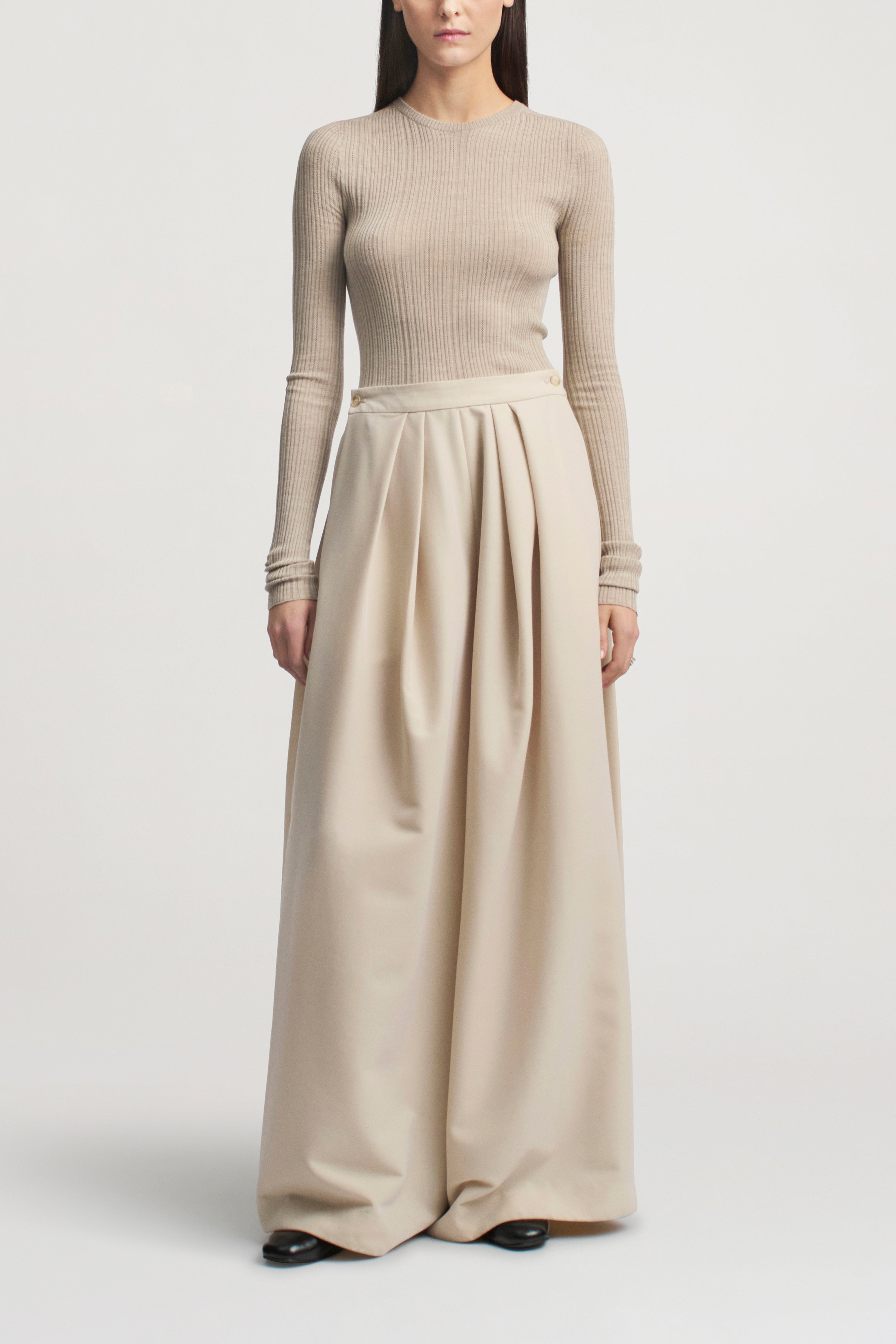 Cecilia Opera Pant in Wool Gazar
