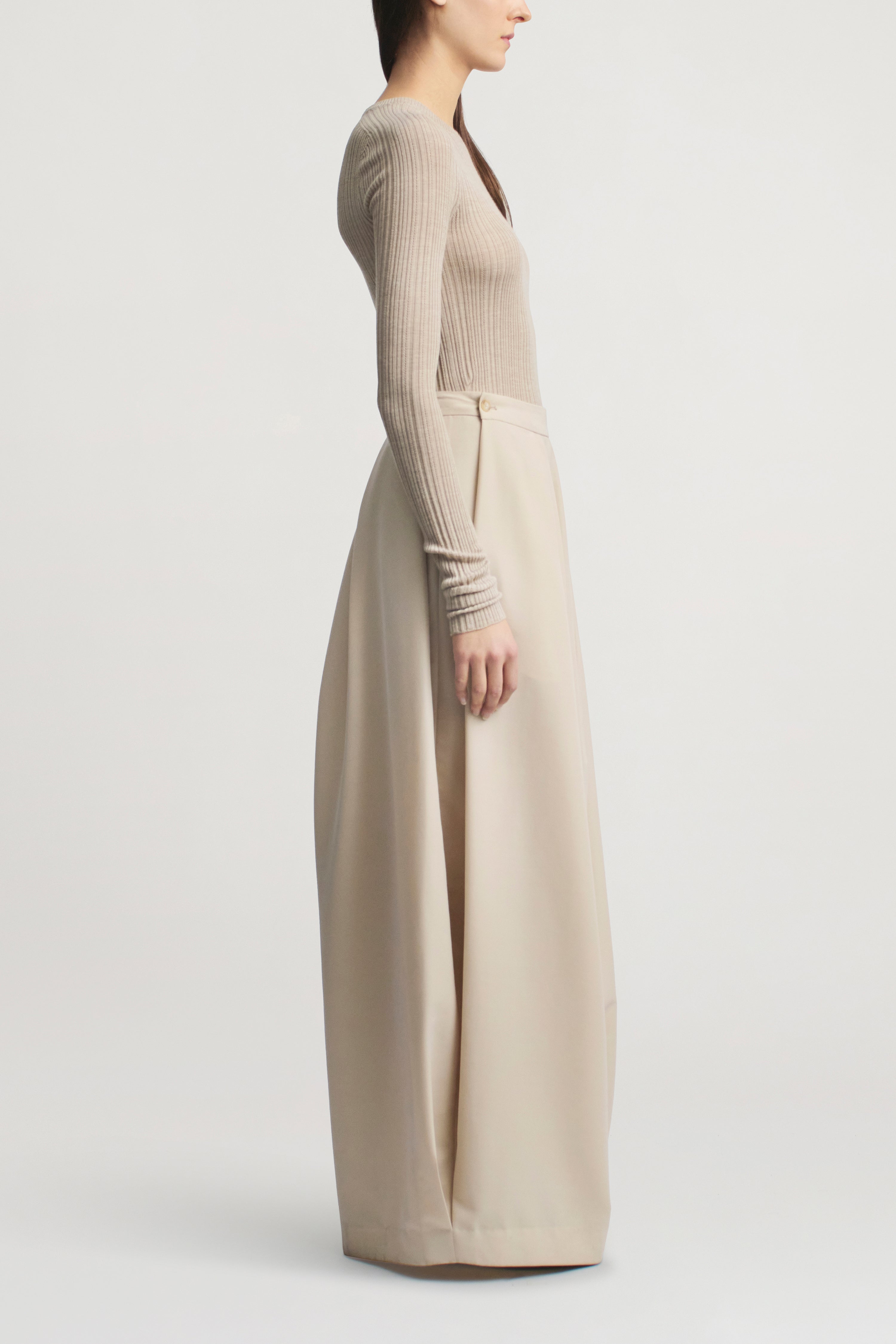 Cecilia Opera Pant in Wool Gazar
