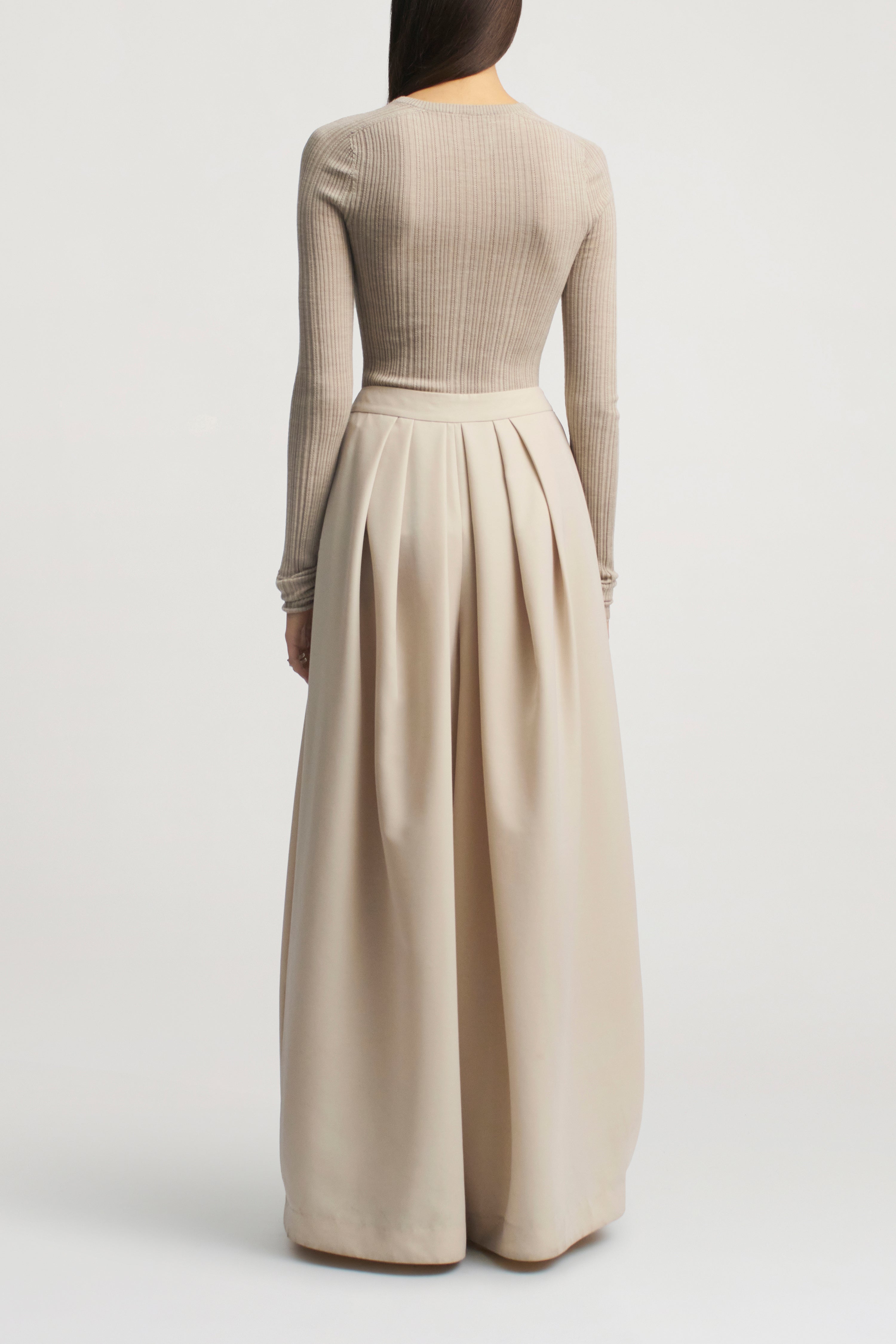 Cecilia Opera Pant in Wool Gazar
