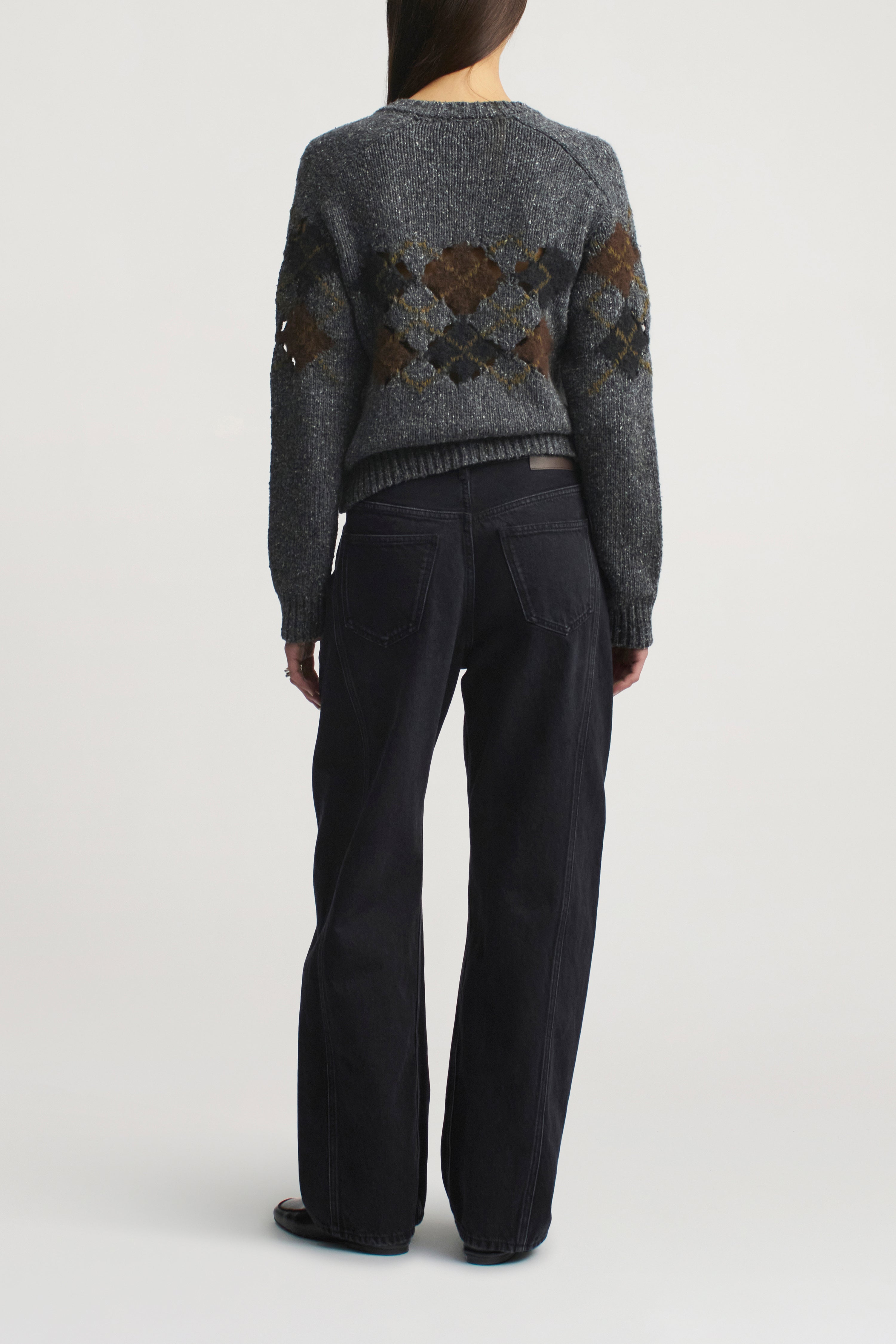 Colson Cardigan in Cutout Argyle