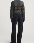 Colson Cardigan in Cutout Argyle