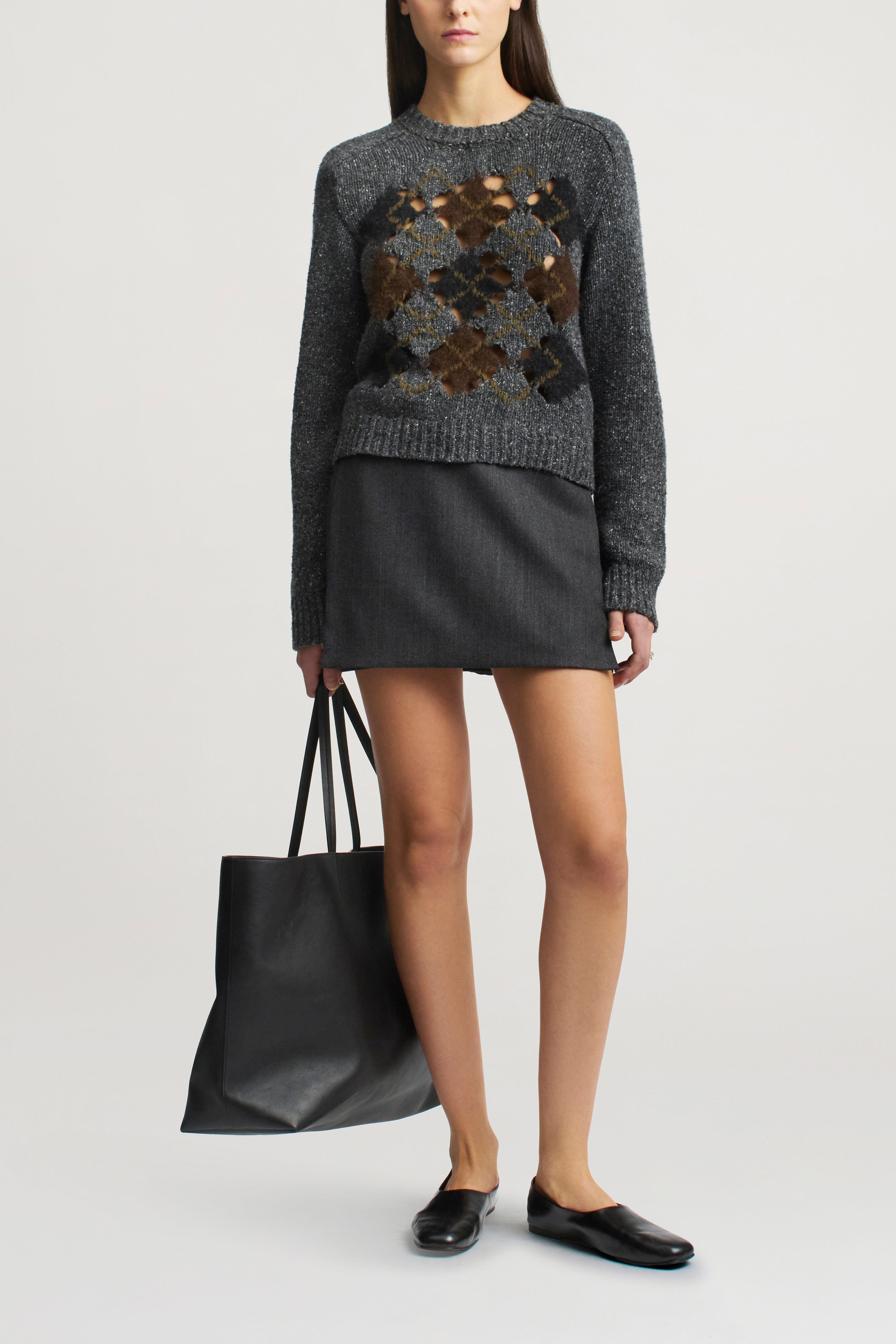 Kenna Mini Skirt in Wool Flannel