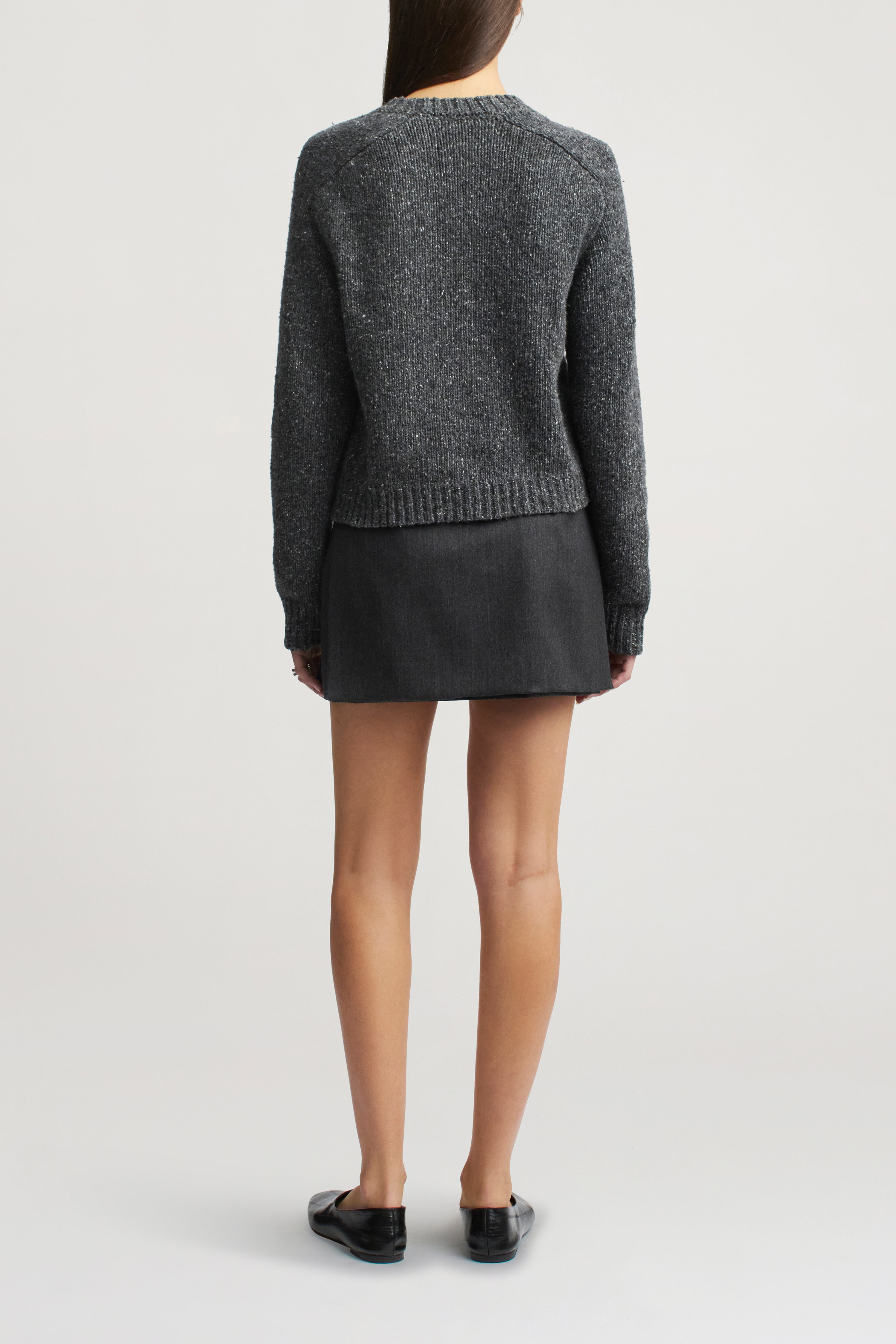 Kenna Mini Skirt in Wool Flannel