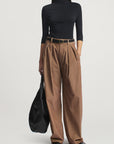 Joel Pleated Trouser in 2-Tone Corduroy